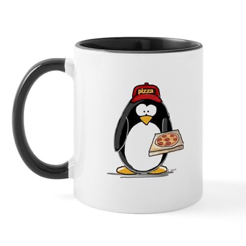 White/Black Inside - Pizza Penguin Mug