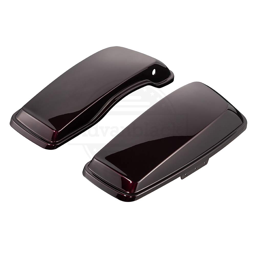 Moto Onfire Saddlebag Regular Lids for Harley Touring Street Glide Hard Saddlebags 2014-2023 | Extended Bags Replacement | Blackened Cayenne Color | Perfect for Long Rides & Motorcycle Storage