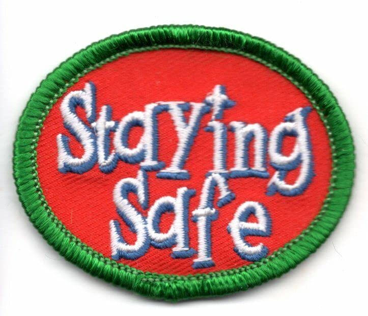 STAYING SAFE Iron On Patch for School Safety - Perfect for Backpacks, Jackets & Uniforms to Promote Safety Awareness