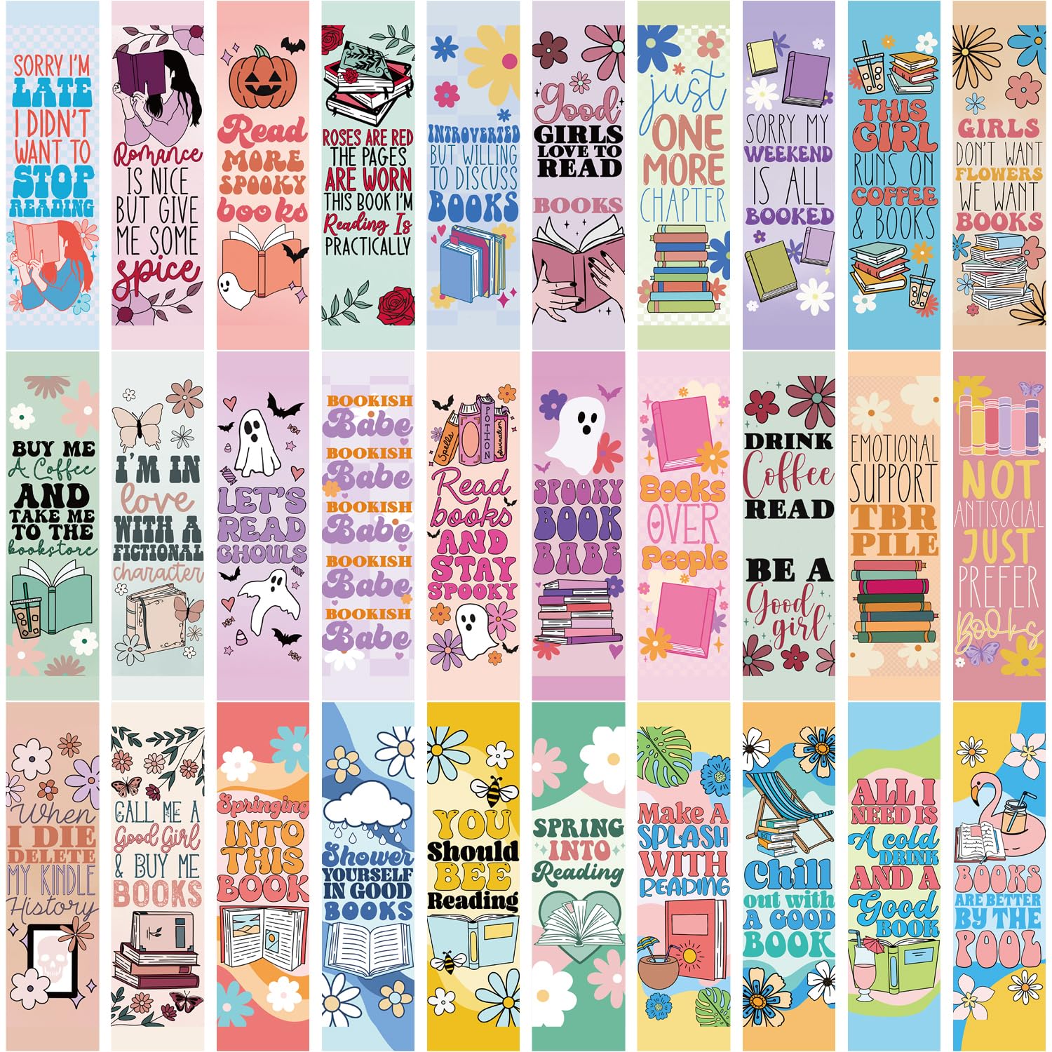 Double-Sided Bookish Bookmarks for Adults - Cute Reader Bookmarks for Kindle & Paper Books - Perfect Book Lover Gifts for Reading Enthusiasts - Ideal for Book Clubs, Libraries & Personal Reading Time