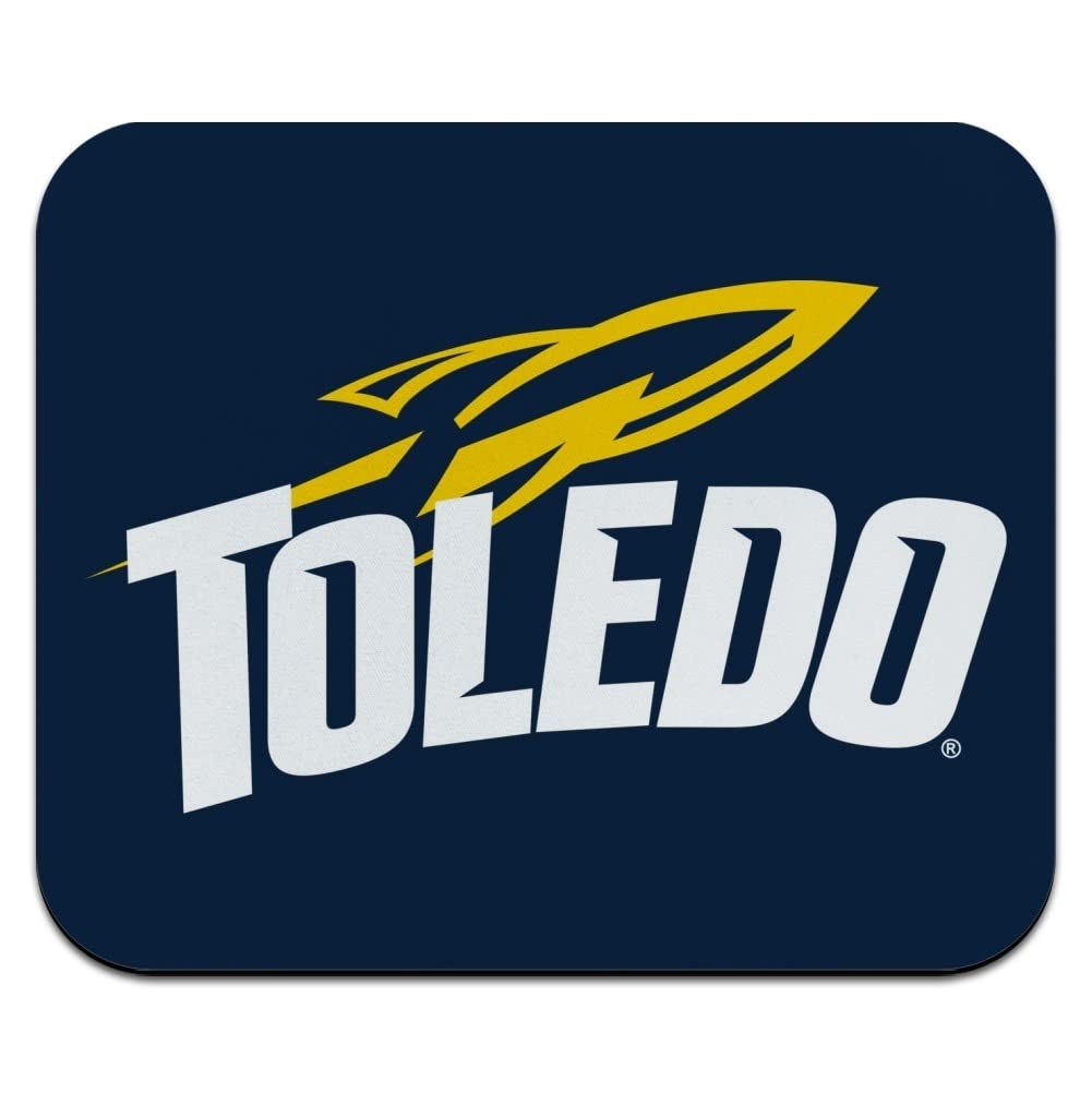 University of Toledo Rockets Logo Low Profile Gaming Mouse Pad - Non-Slip Rubber Base, Smooth Surface for PC, Laptop & Office Use - Perfect for Gamers, Students & Professionals