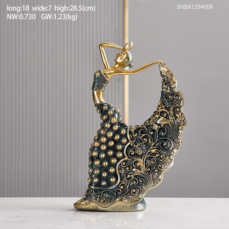 Handmade Peacock Dance Sculpture - Elegant Office & Home Decor, Desktop Ornament for Living Room, Gift Idea | Perfect for Housewarming, Wedding, and Festive Decorations
