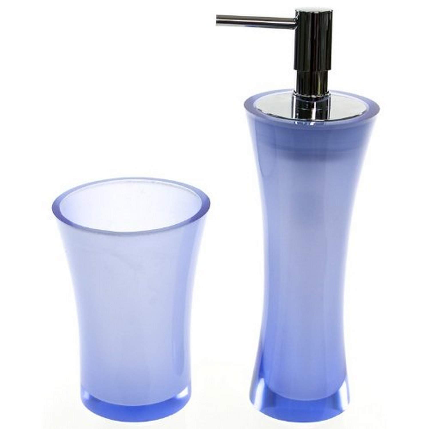 Gedy AU500-05 Aucuba Automatic Soap Dispenser & Toothbrush Holder Set - Touchless Bathroom Organizer for Sink Countertop, Blue | Perfect for Modern Kitchen & Bathroom Decor