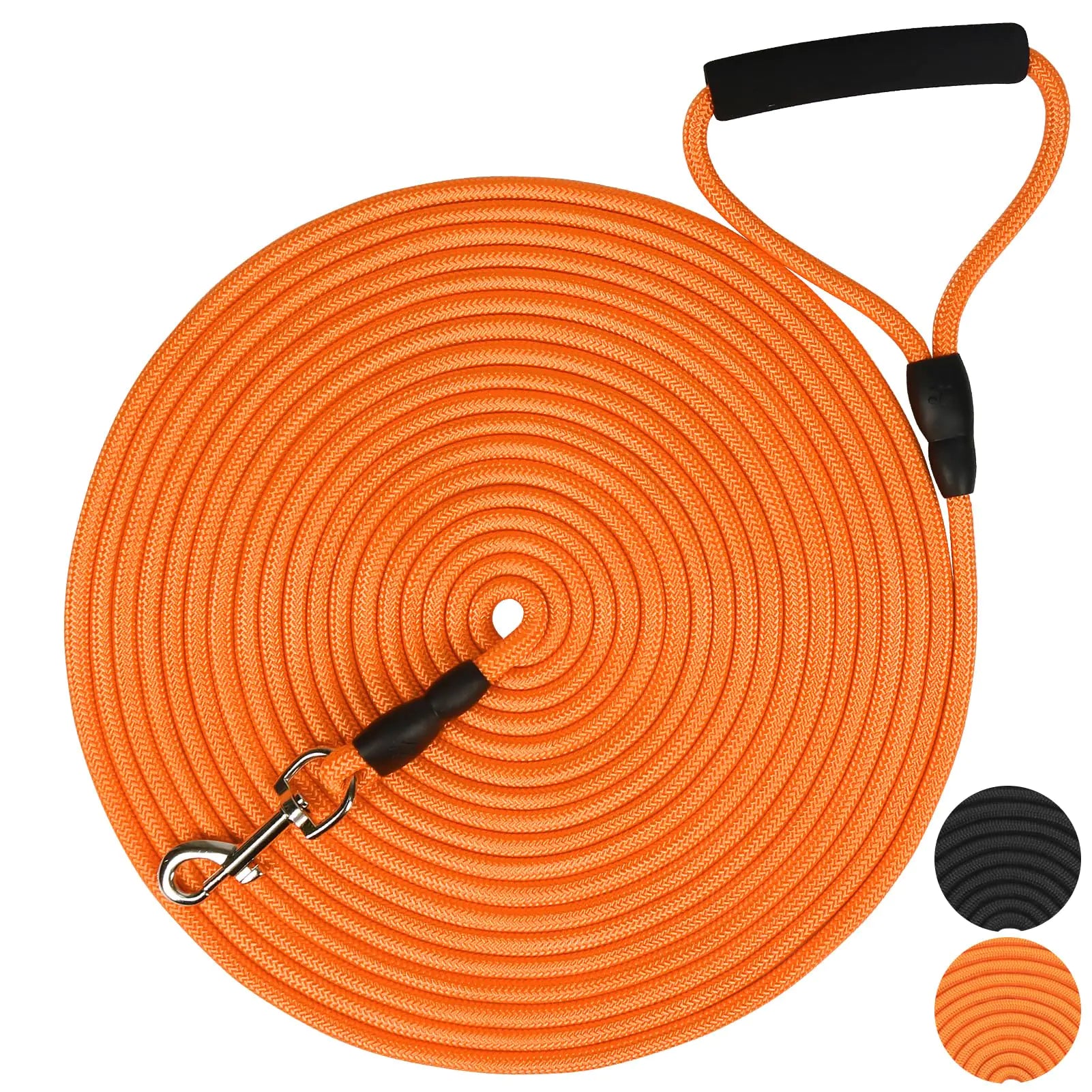 30FT Long Dog Training Leash - Heavy Duty Nylon Retractable Lead for Obedience, Recall & Outdoor Adventures - Perfect for Hiking, Park Walks & Backyard Play
