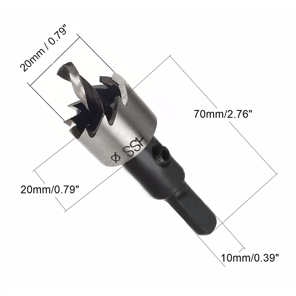 7/9 Inch HSS Drill Bit Hole Saw for Metal - High Speed Steel Hole Cutter for Stainless Steel, Aluminum & Wood - Perfect for DIY Projects, Metalworking & Woodworking