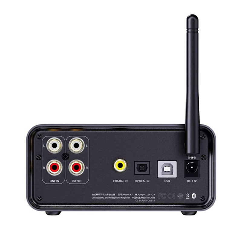FiiO K7 BT High-Resolution Bluetooth DAC & Headphone Amplifier for Audiophiles - Perfect for Home Audio Setup, Gaming, and Studio Monitoring