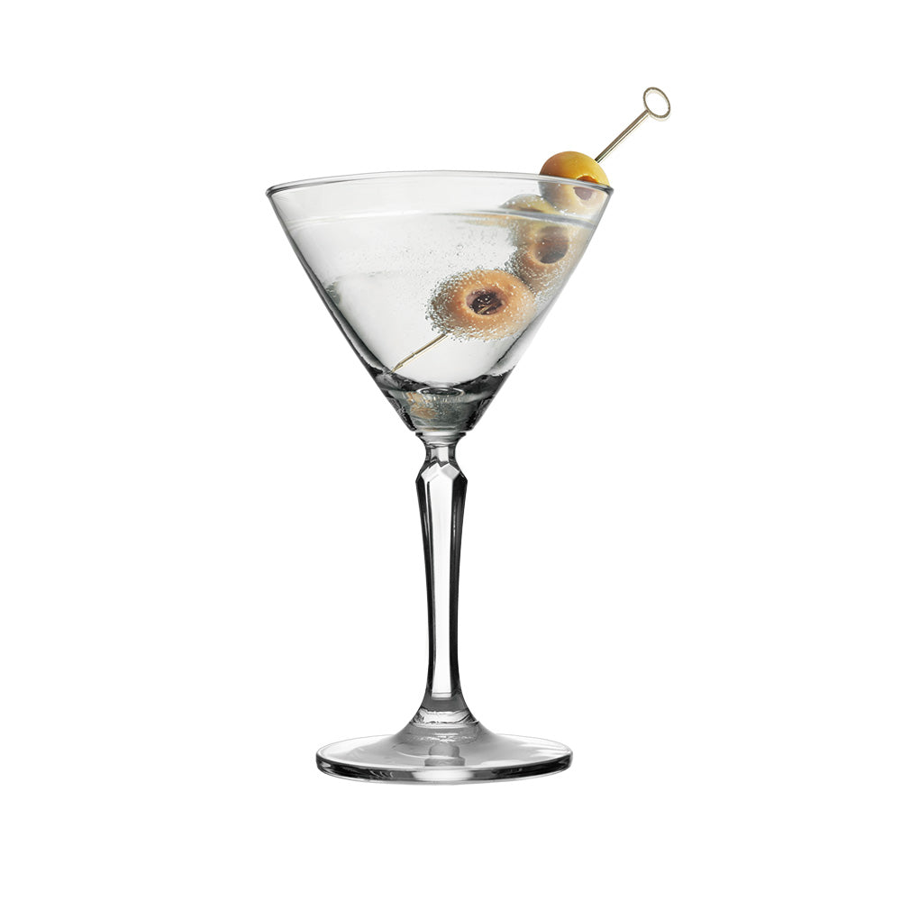Premium Salute Martini Glasses Set of 4 - 215ml Crystal Clear Cocktail Glasses for Martinis, Margaritas & Cosmopolitans - Perfect for Home Bars, Parties & Elegant Entertaining