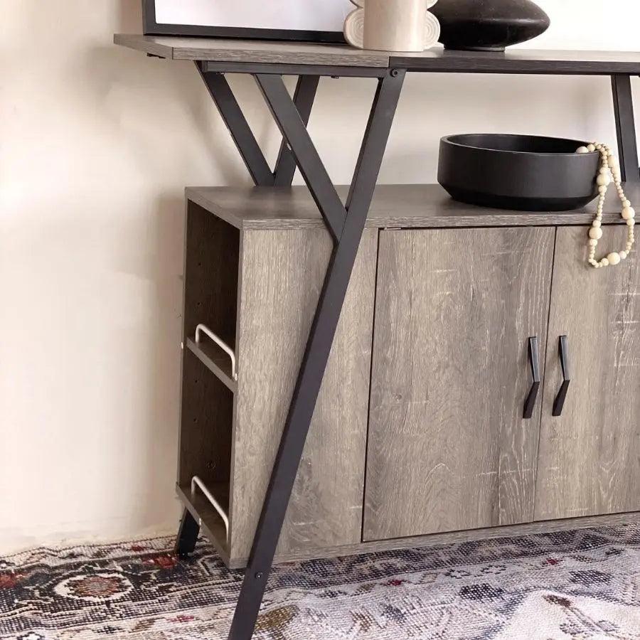 Bestier Small Kitchen Island with Storage Drawers - Portable Buffet Table for Small Spaces, Extra Countertop & Storage Solution for Apartments, Dorms, Studio Kitchens