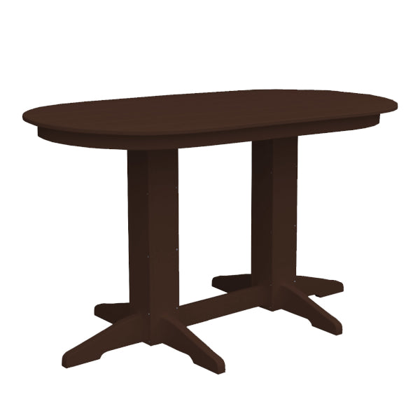 Modern Oval Counter Table for Kitchen & Bar - Stylish Dining & Entertaining Solution - Perfect for Breakfast Nook, Kitchen Island or Home Bar Setup