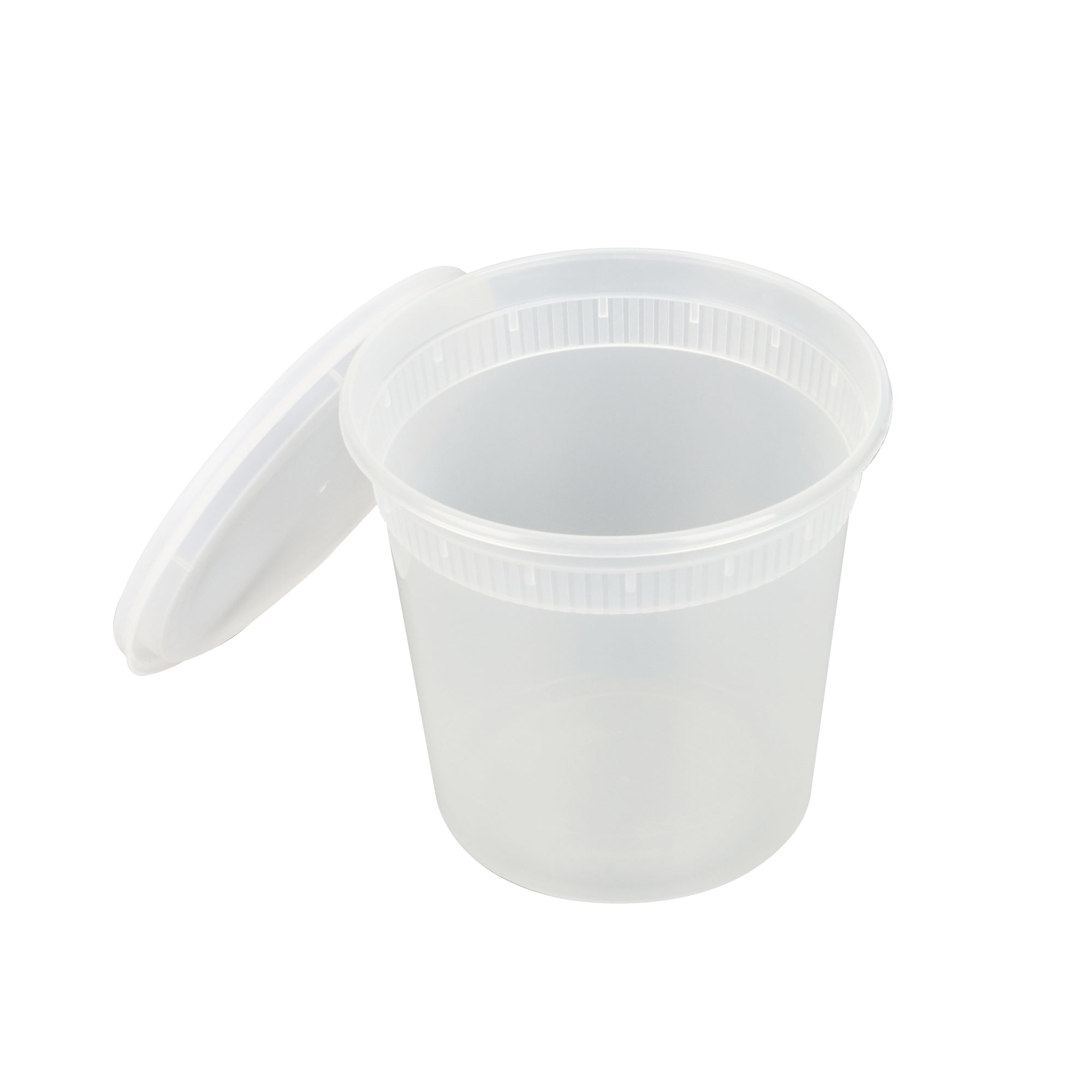 24 oz Clear Plastic Soup Containers with Lids - 25 Pack, Microwave Safe, 4.5