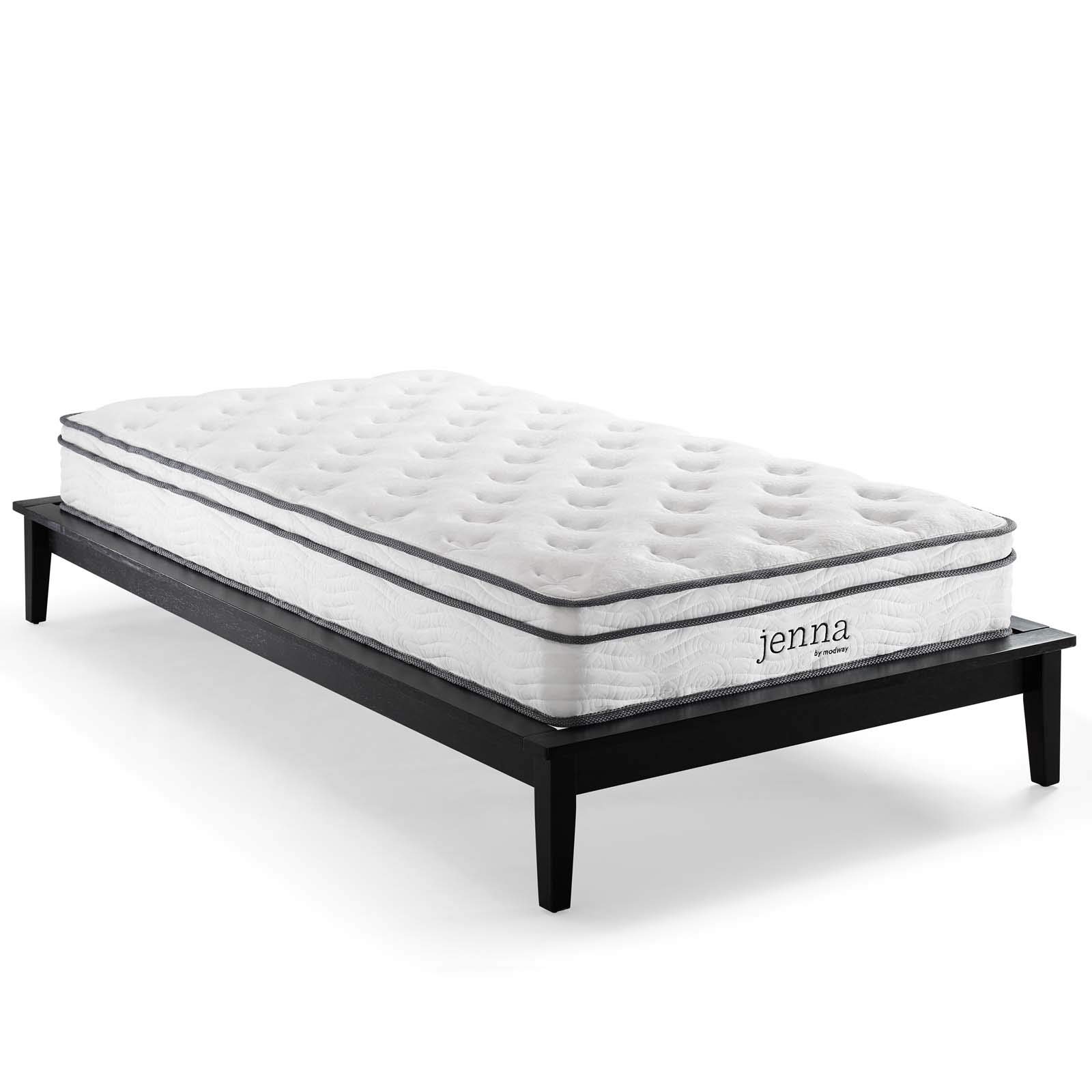 Modern Urban Designer Twin Size Mattress - White Fabric Bed for Contemporary Bedrooms, Perfect for Small Spaces and Guest Rooms