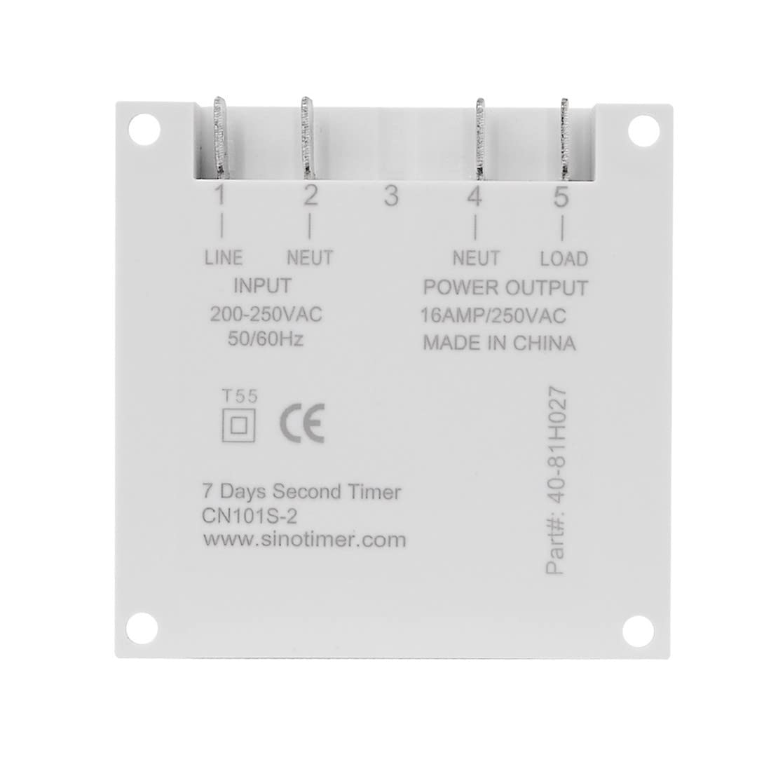 CN101S 24VDC Digital LCD Timer Switch - 1 Second Interval, 7-Day Programmable Time Relay with Weekly Schedule | Perfect for Home Automation, HVAC Systems & Industrial Equipment Control