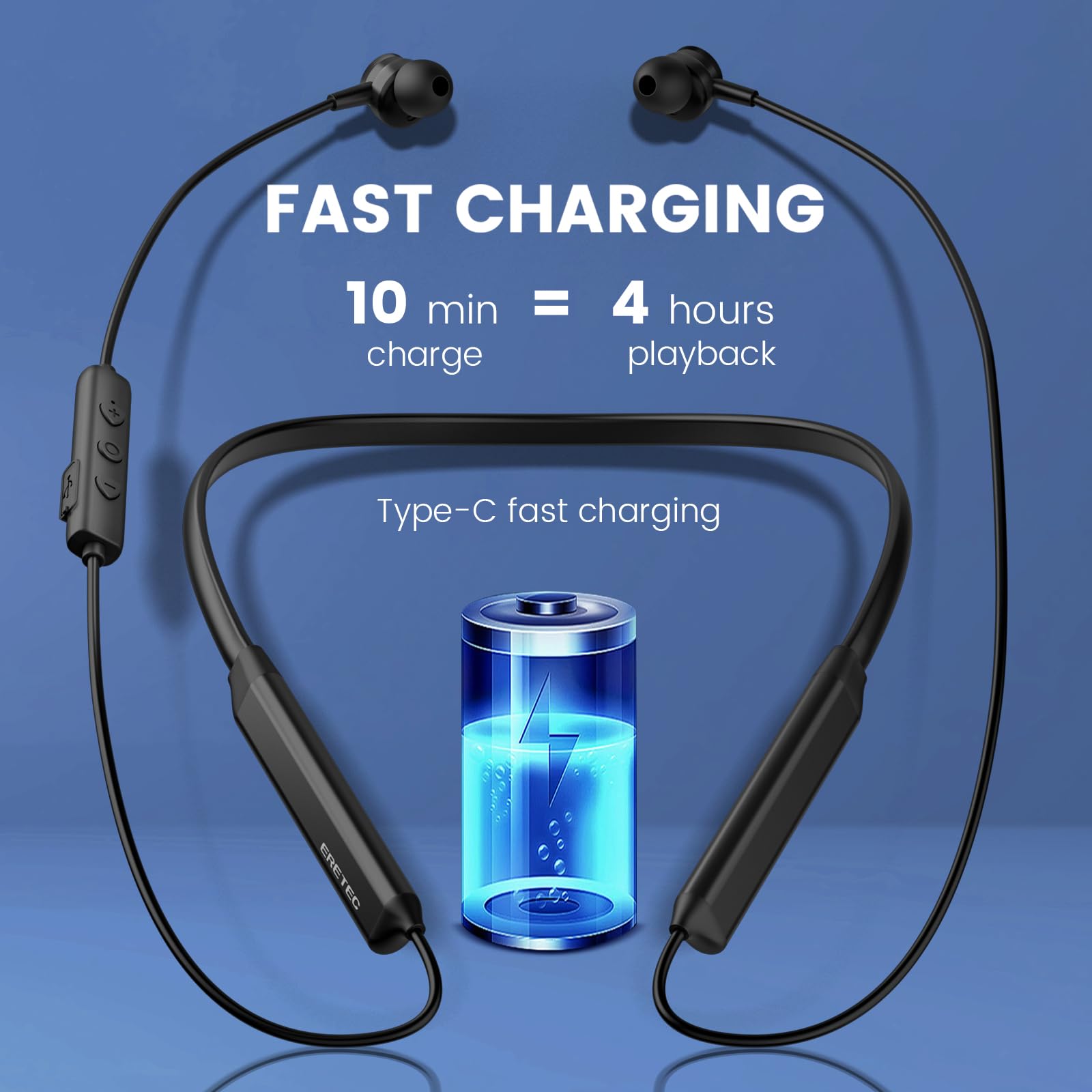 G5 Neckband Bluetooth Headphones with Microphone - Wireless HiFi Deep Bass Earbuds, Magnetic Metal Headset, IPX5 Sweatproof, 36Hrs Playtime - Perfect for Sports, Running, Gym Workouts & Hands-Free Phone Calls