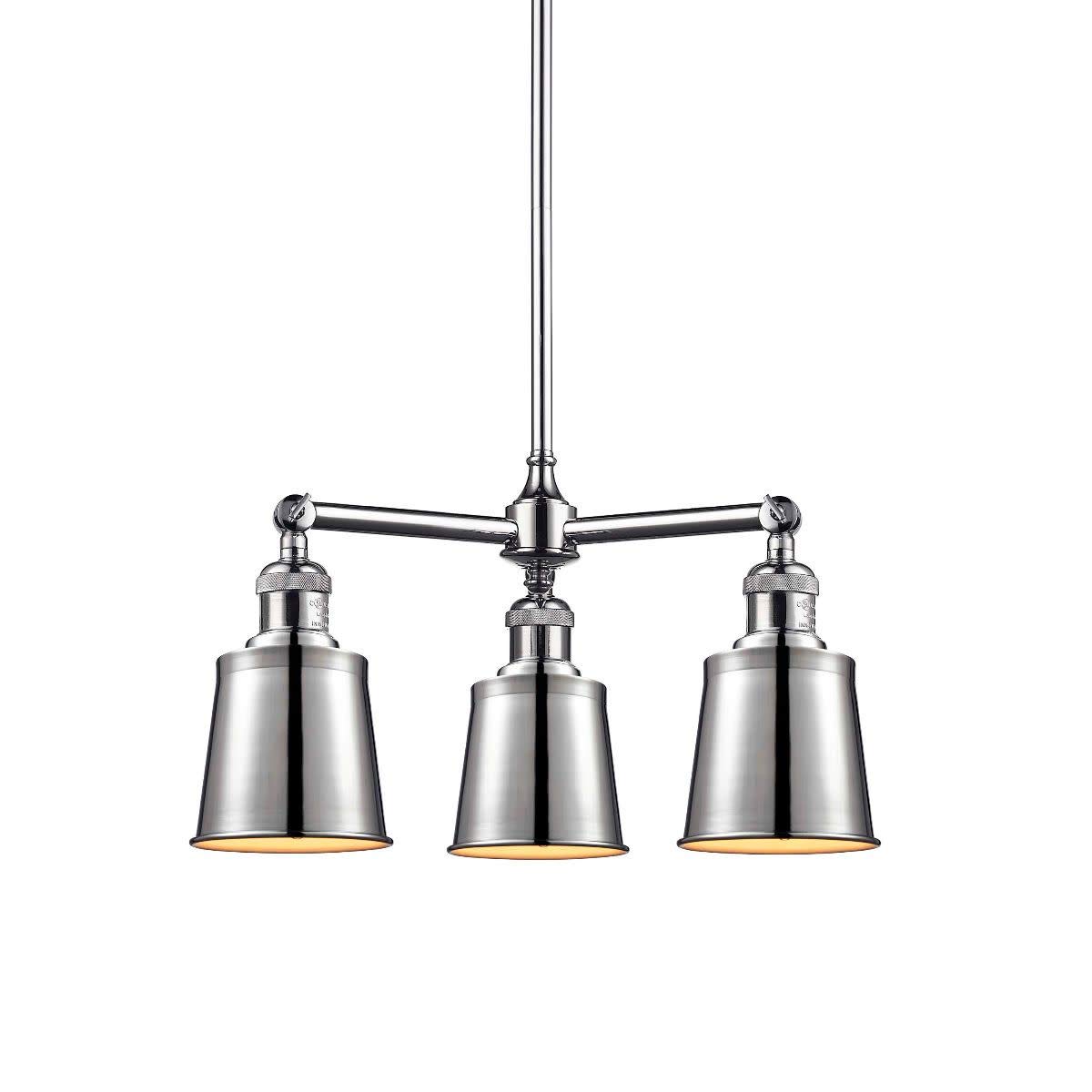 Innovations 207-PC-M9-PC 3-Light Modern Chandelier in Polished Chrome - Elegant Dining Room & Bedroom Ceiling Light Fixture for Home Decor