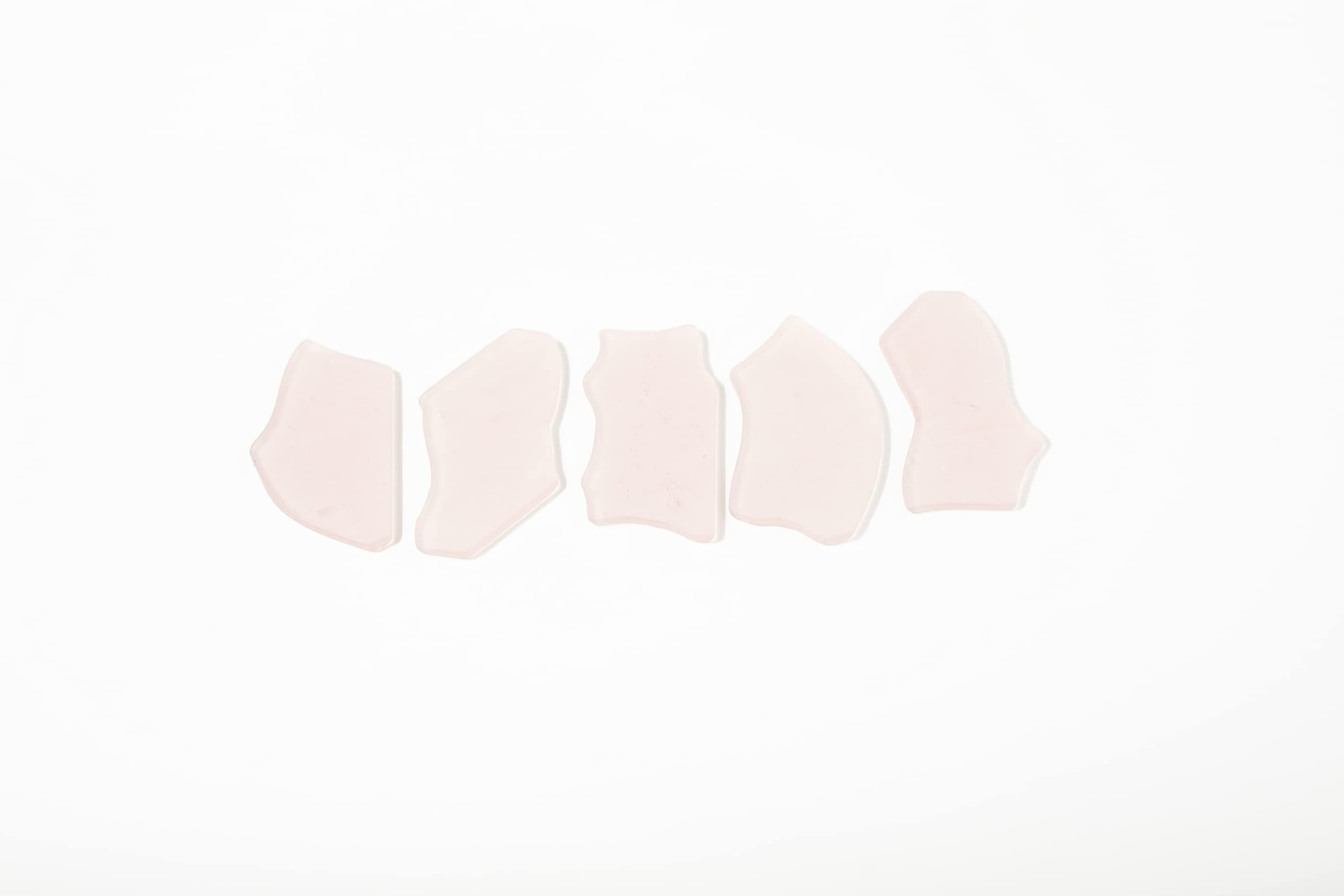 Handmade Sea Glass Place Cards - Dusty Rose Irregular Shapes for Wedding, Party & Event Table Decor