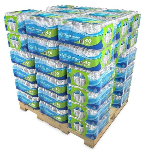 Premium Member's Mark Drinking Water (16.9 Oz Bottles) - 40 Bottles per Case, 48 Cases per Pallet - Bulk Bottled Water for Offices, Events & Emergency Preparedness