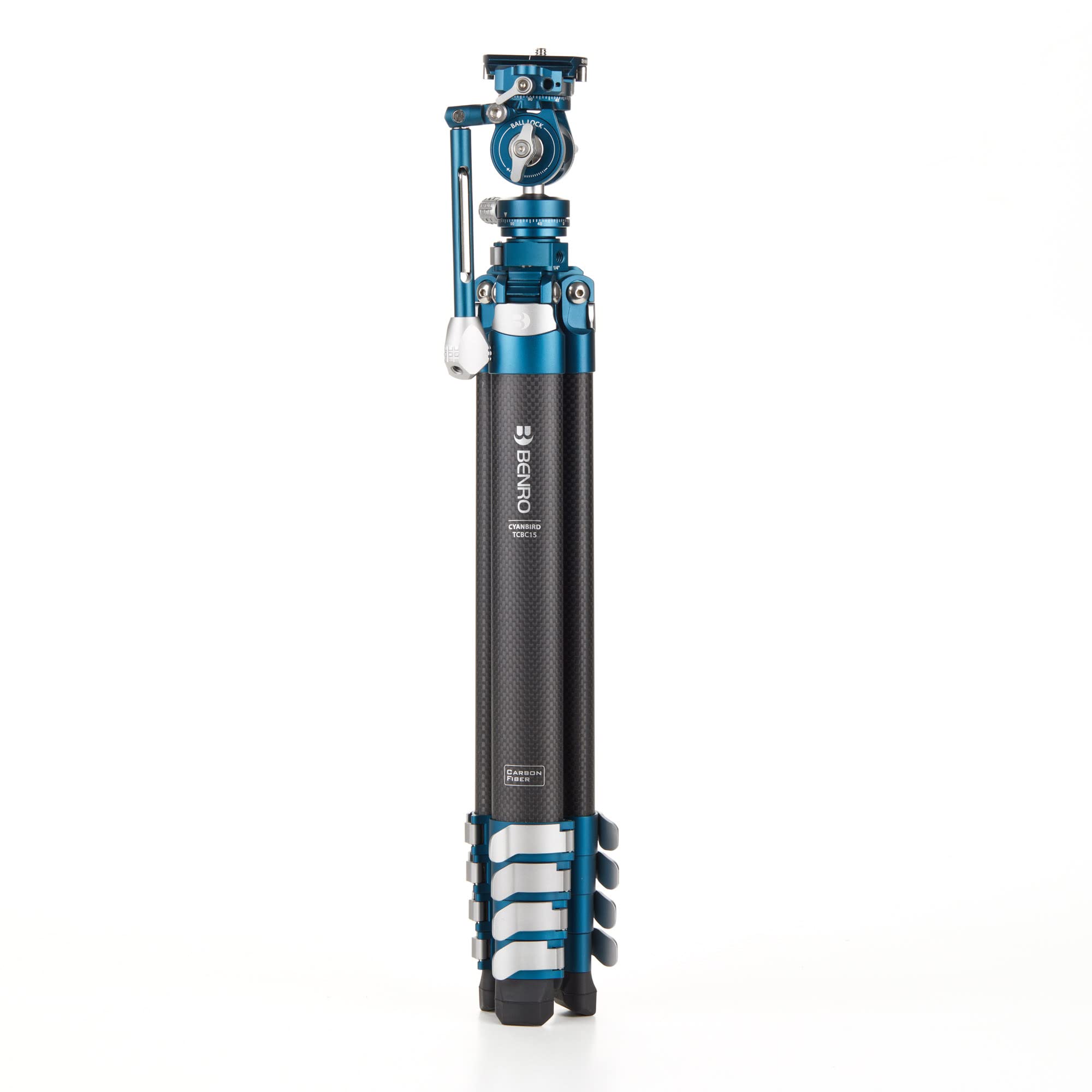 Benro CyanBird Carbon Fiber 5-Section Tripod with FS20PRO 2-in-1 Head (TCBC15FS20PROC) - Lightweight Travel Tripod for Photography & Videography | Perfect for Outdoor Adventures, Landscape Shots & Vlogging