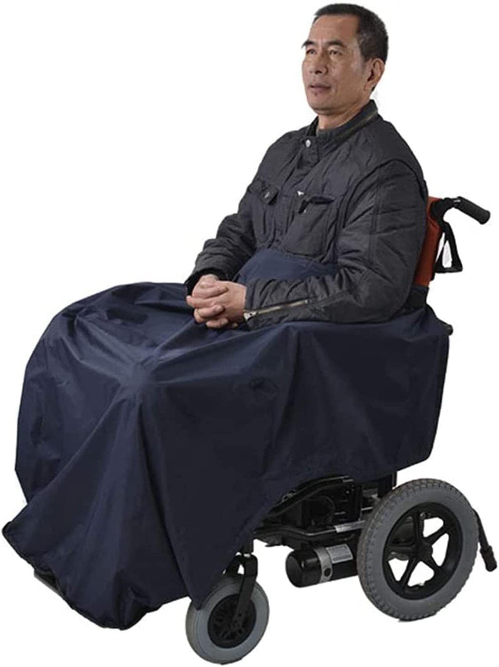 Windproof Wheelchair Blanket for Elderly - Warm & Cozy Leg Cover with Foot Pockets - Perfect for Winter Use, Outdoor Activities & Indoor Comfort