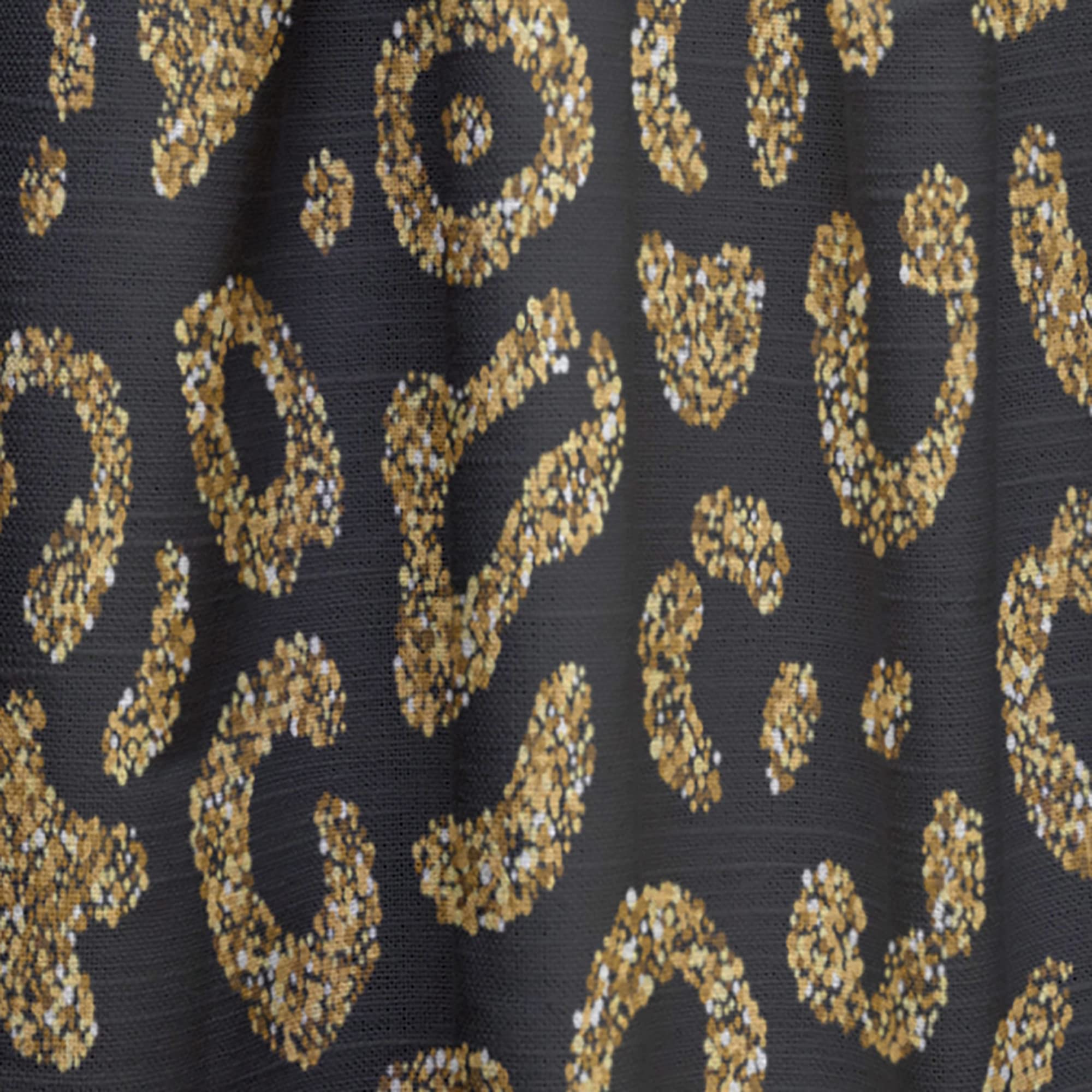 DesignQ Golden Leopard Print Thermal Insulated Curtains - Single Panel 52x63 Inches - Luxury Blackout Drapes for Bedroom & Living Room (Perfect for Home Theater, Nursery & Energy Efficiency)
