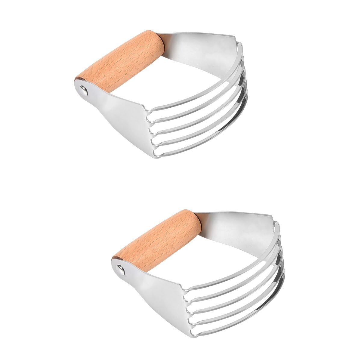 UPKOCH 2-Piece Stainless Steel Pastry Dough Scraper & Butter Cutter Set - Professional Baking Utensils for Mixing, Cutting & Kneading Dough - Perfect for Cookies, Pies, Bread & Pastry Making