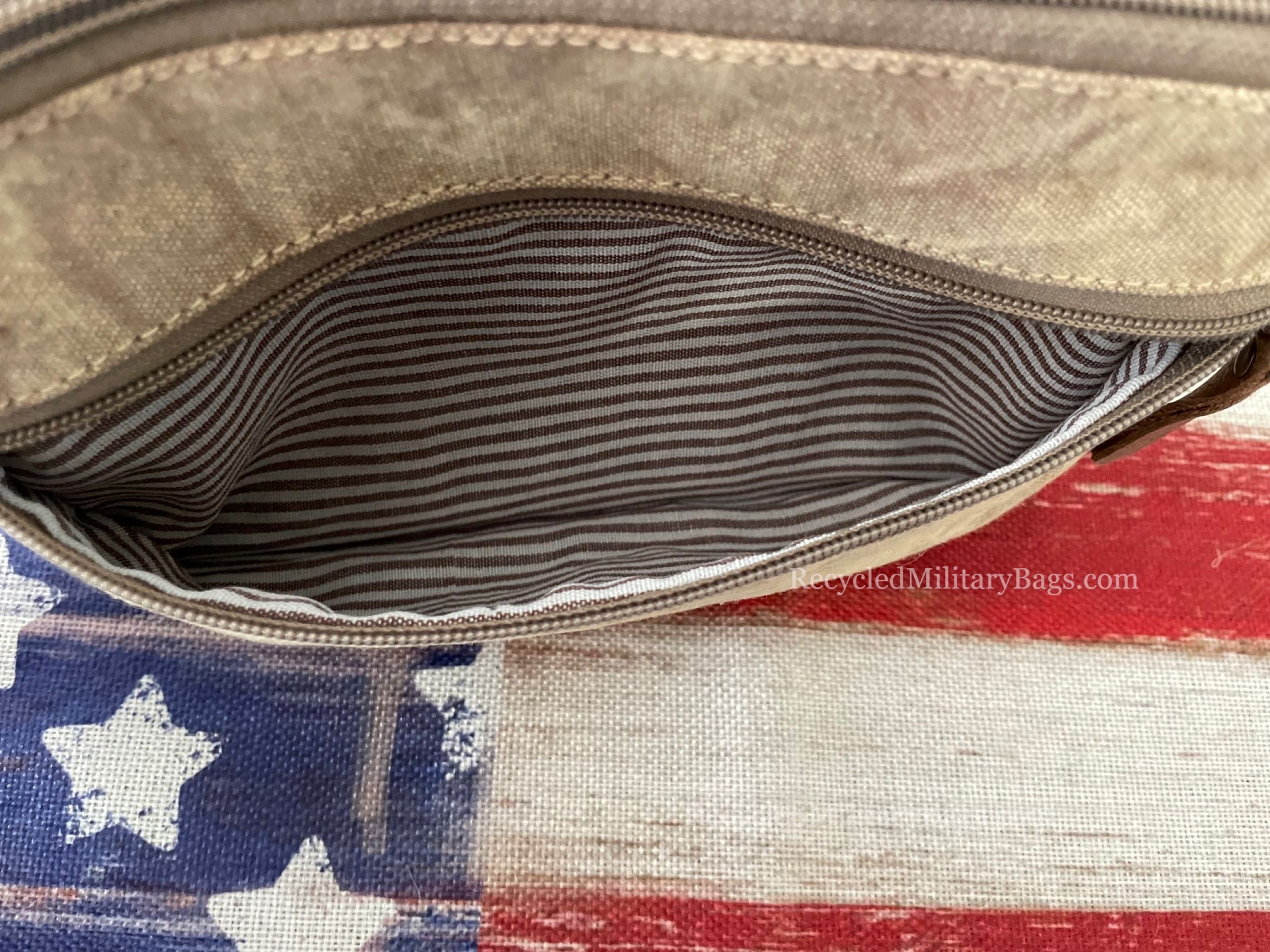 Sustainable Canvas Patriotic Crossbody Bag - Peace Lady Liberty Eco-Friendly Purse for Women | Perfect for Travel, Shopping & Everyday Use