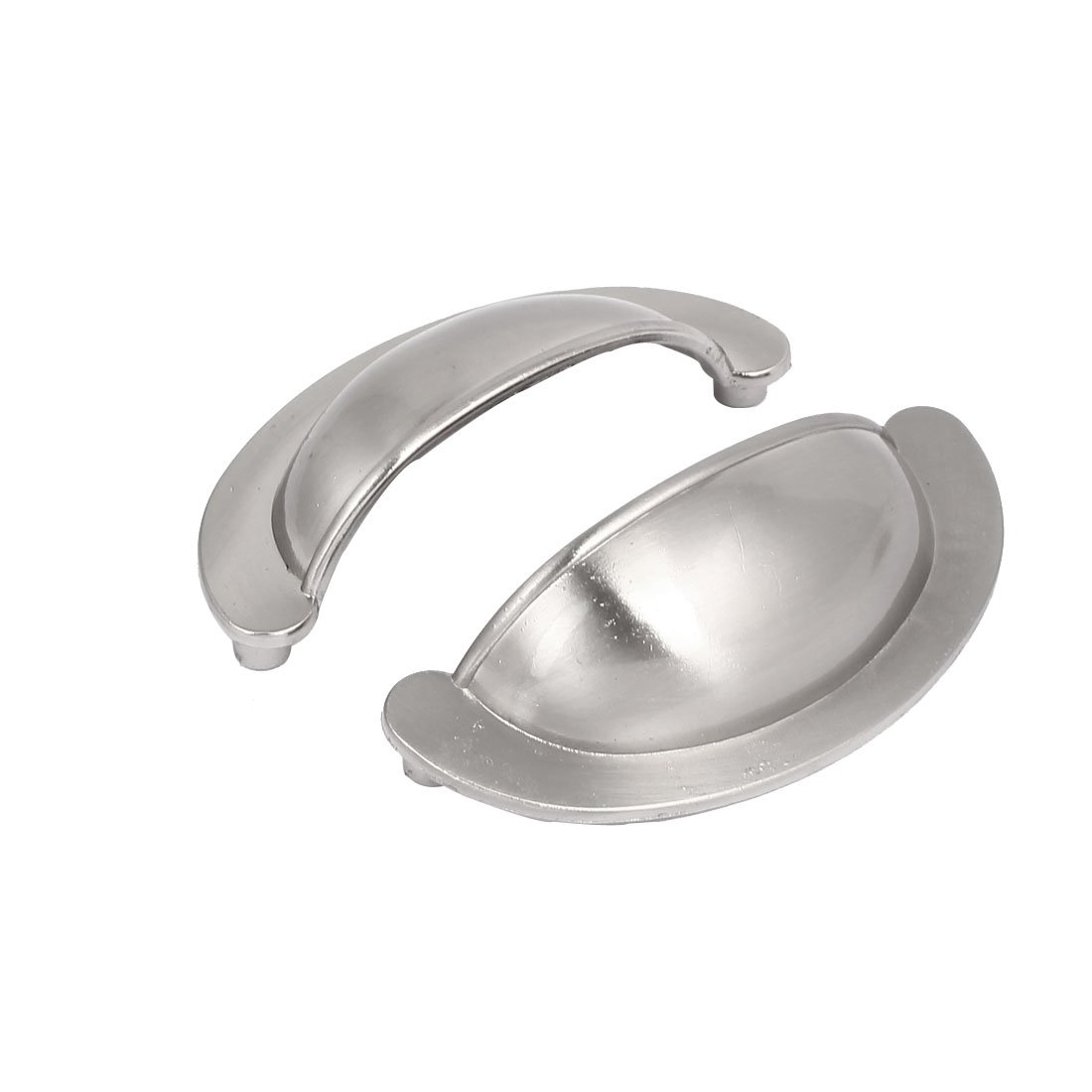 uxcell 80mm Metal Pull Handles 2pcs - Silver Tone for Dresser Drawer & Cabinet