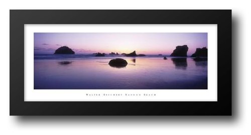 Bandon Beach 40x24 Framed Coastal Wall Art Print by Walter Reichert - Oregon Seascape Painting for Living Room, Bedroom & Office Decor