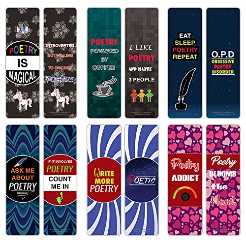 I Am a Poet Bookmarks (2-sets X 6 Cards)