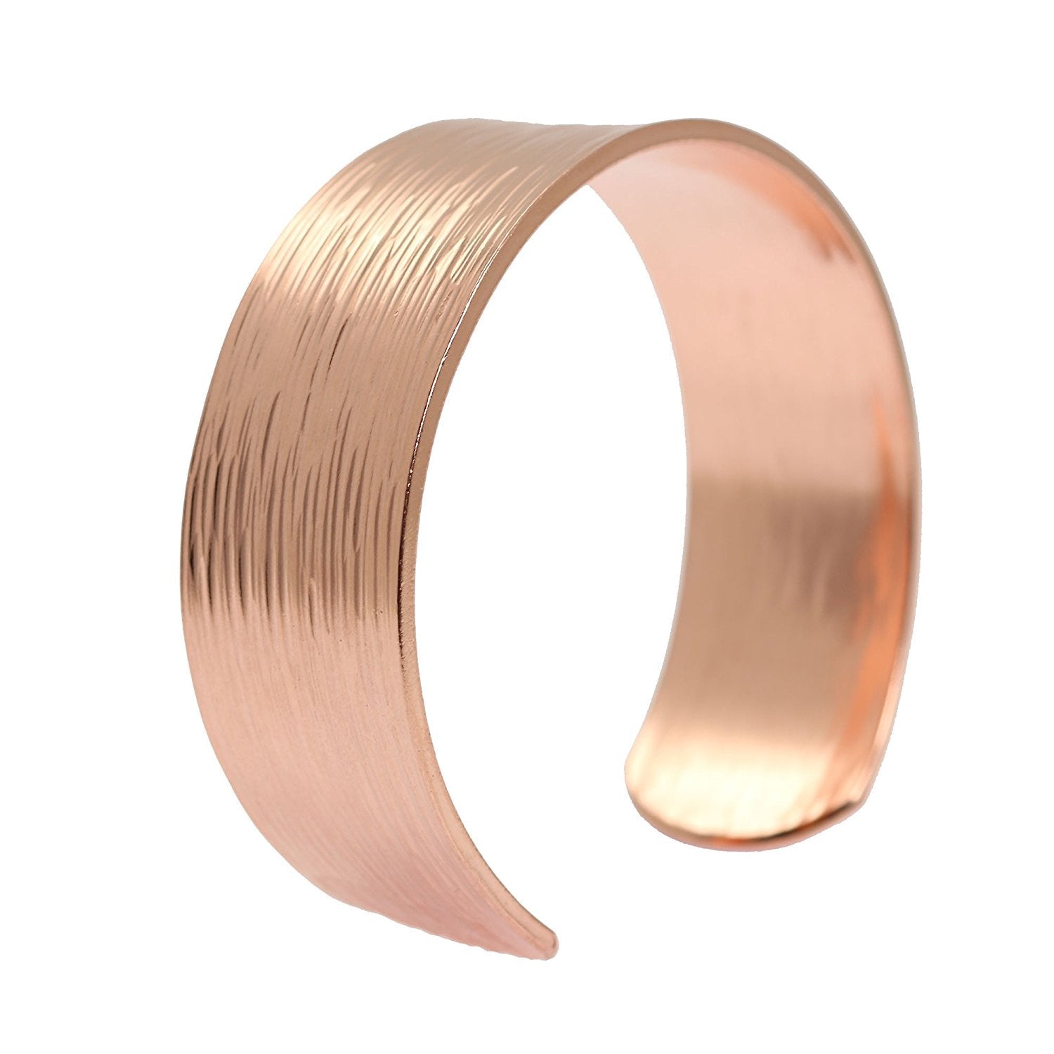 Men's Copper Bark Cuff Bracelet - 3/4 Inch Wide Handmade Bangle for Casual Wear, Gifts & Special Occasions