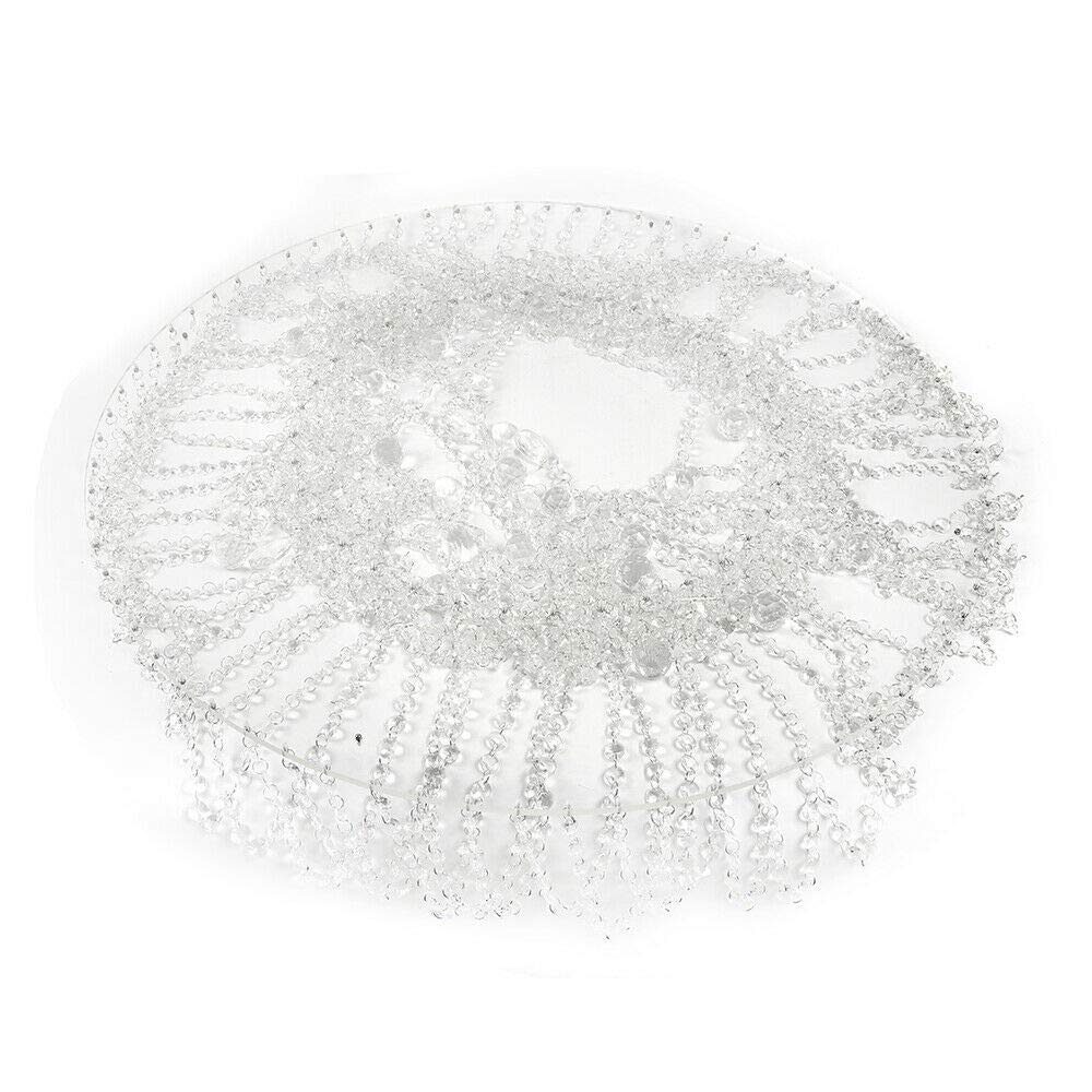 Elegant 80cm Crystal Chandelier Cake Stand with Transparent Beads - Hanging Cupcake Display for Wedding Centerpieces, Birthday Party Decor, and Special Events