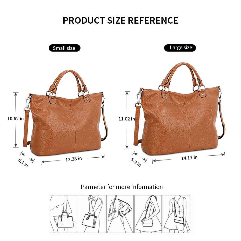 Kattee Women's Soft Leather Tote Bag - Stylish Satchel Purse & Handbag for Work, Travel & Everyday Use