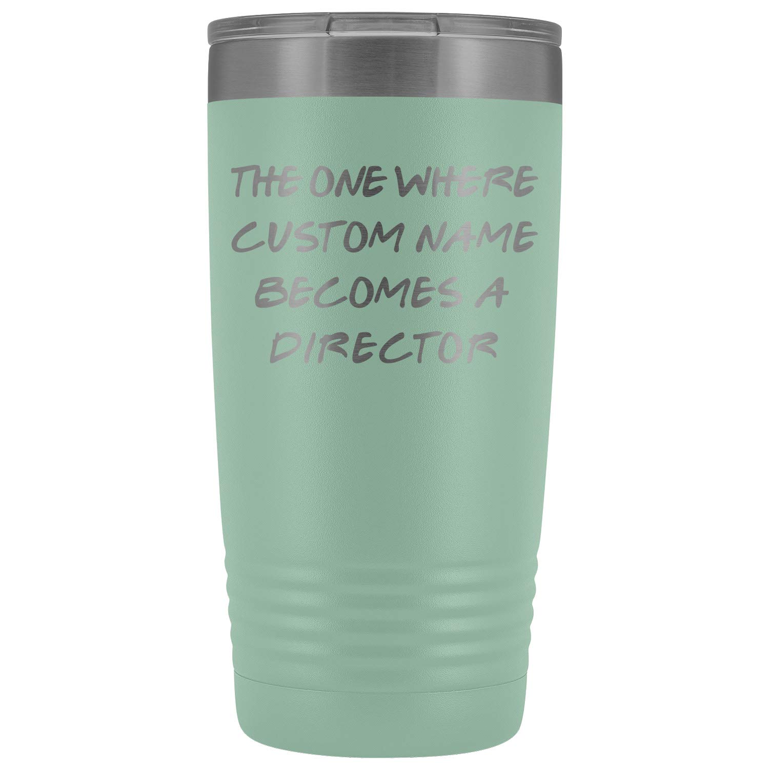 Custom Engraved Director Tumbler - 20oz Insulated Stainless Steel Cup with Lid - Perfect Work Gift for Bosses, Managers & Leaders - Great for Office, Meetings & Corporate Events (Teal Blue)