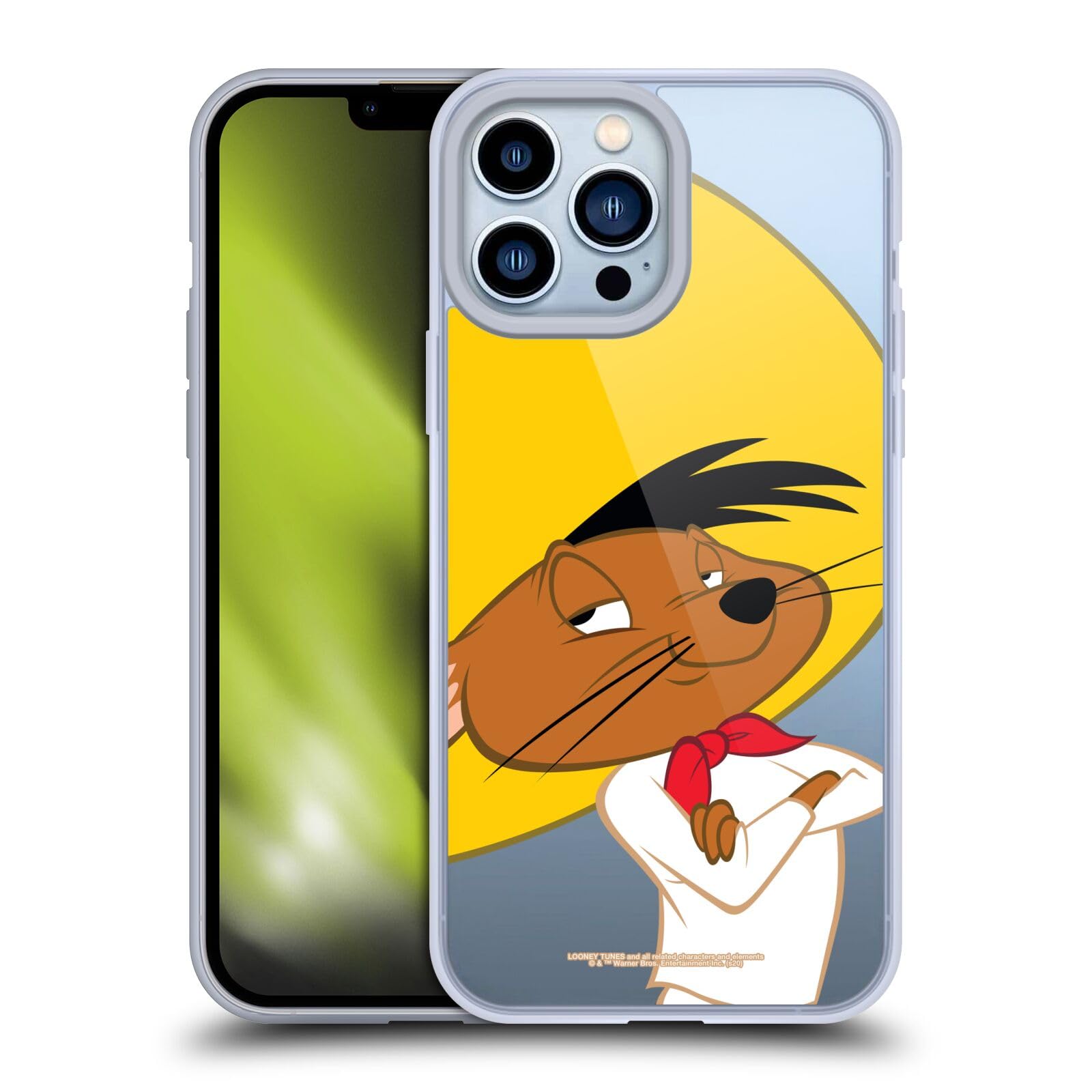 Officially Licensed Looney Tunes Speedy Gonzales Soft Gel Phone Case for Apple iPhone 13 Pro Max - Durable Protection with Fun Cartoon Design - Perfect for Fans, Daily Use, and Gift Giving