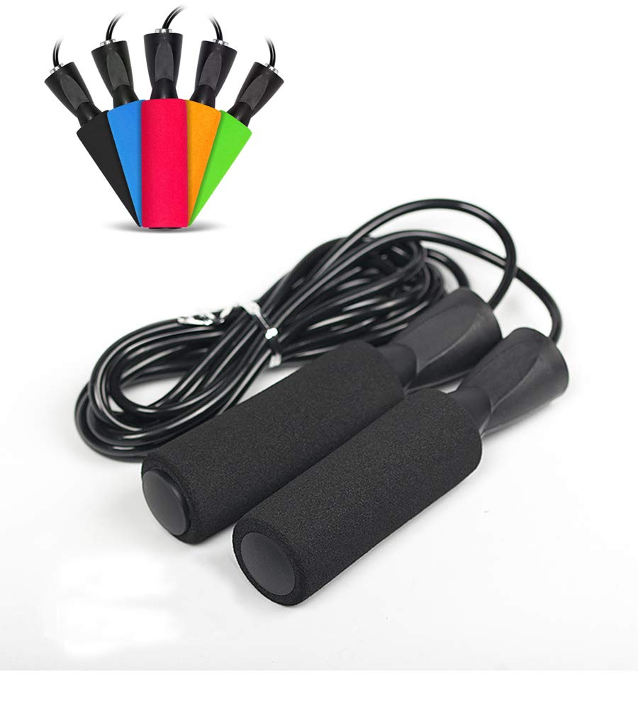 Sprifloral Tangle-Free Jump Rope with Ball Bearings - Adjustable Memory Foam Anti-Slip Handle for Men & Women - Perfect for Aerobic Exercise, Gym Workouts & Home Fitness Training
