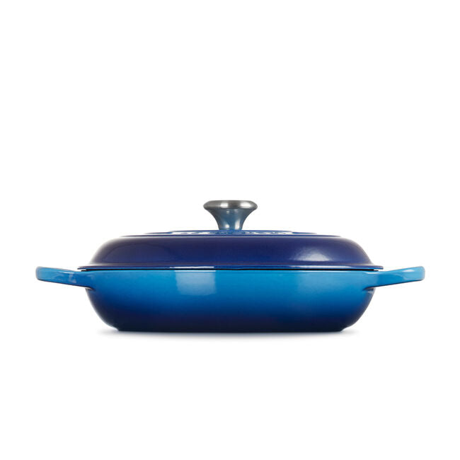 Le Creuset 4.7 Quart Enameled Cast Iron Braiser - Blueberry | Perfect for Slow Cooking, Roasting & Searing | Stovetop to Oven Safe | Ideal for Family Dinners & Entertaining