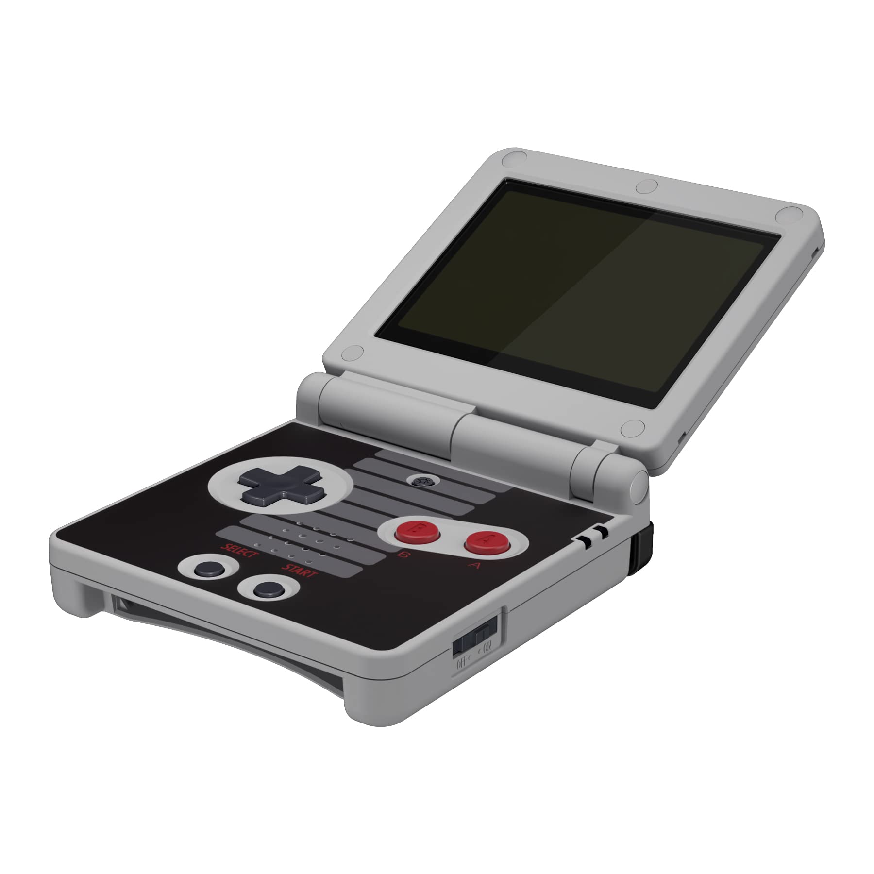 eXtremeRate Replacement Shell & Button Cover Kit for Gameboy Advance SP GBA SP Console - Compatible with IPS & Standard LCD Screens (Console & IPS Screen Not Included) - NES Style - Perfect for Gaming Enthusiasts & Retro Console Modding