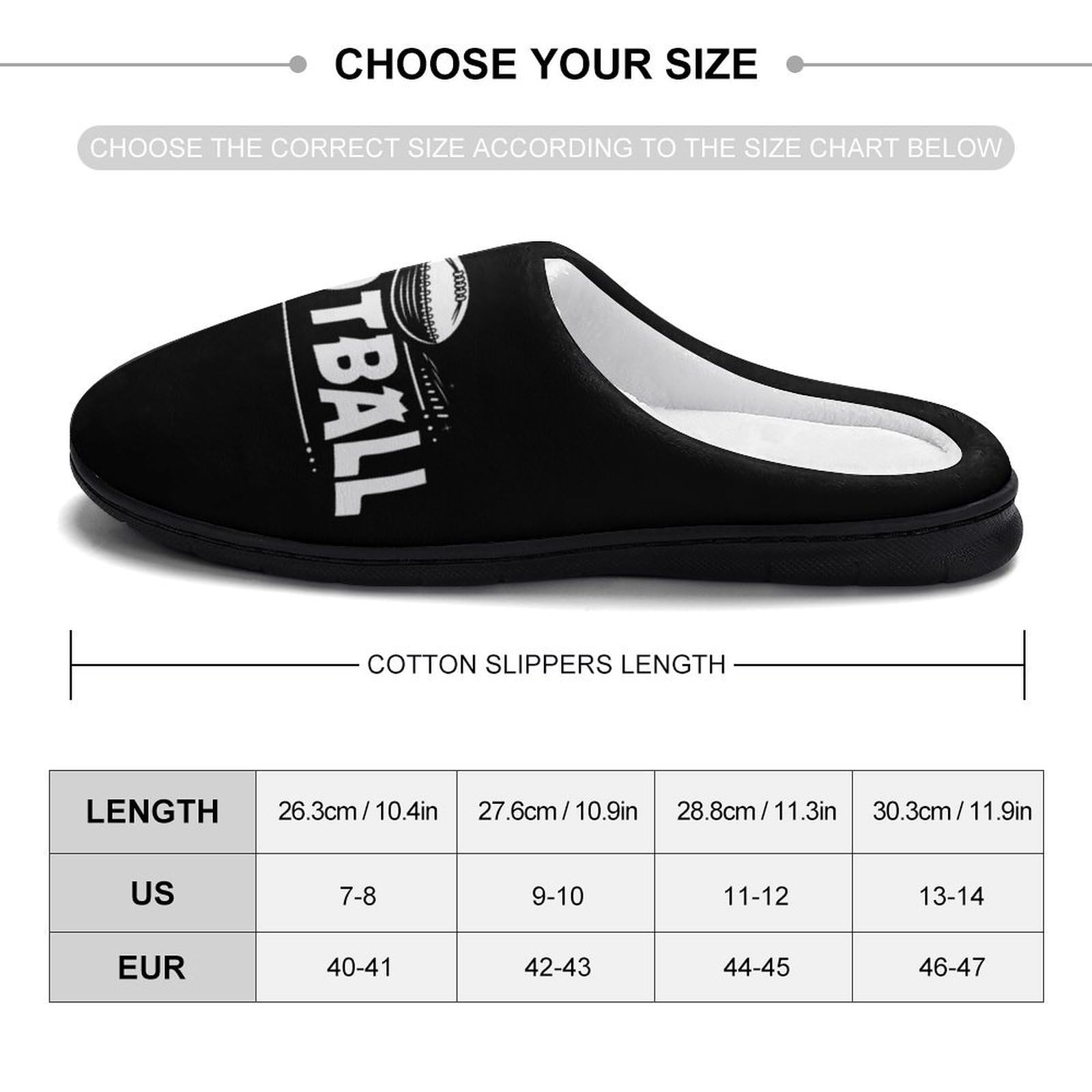 **Best Football Player Gifts for Men - Memory Foam Cotton Slippers with Anti-Skid Sole - Cozy House Shoes for Athletes & Fans**    *(Perfect for lounging at home, post-game relaxation, or gifting to football lovers!)*