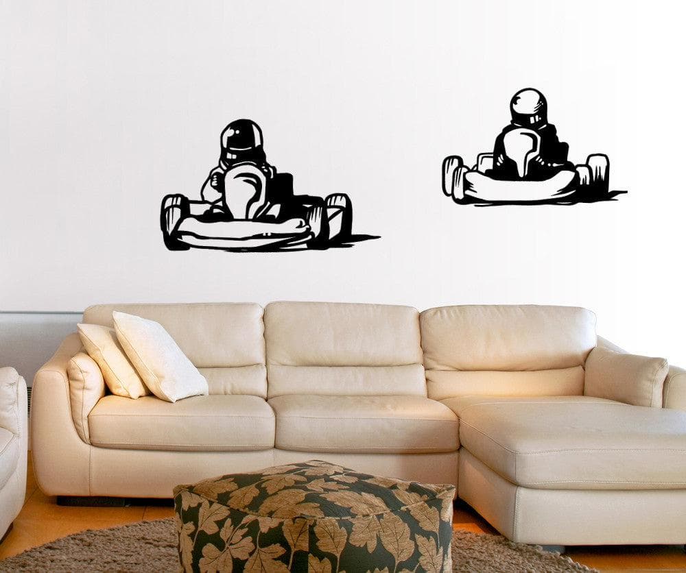 High-Quality Vinyl Wall Decal Sticker - Go Karts Design #OS_MB596 - Perfect for Kids Room, Game Room, and Office Decor