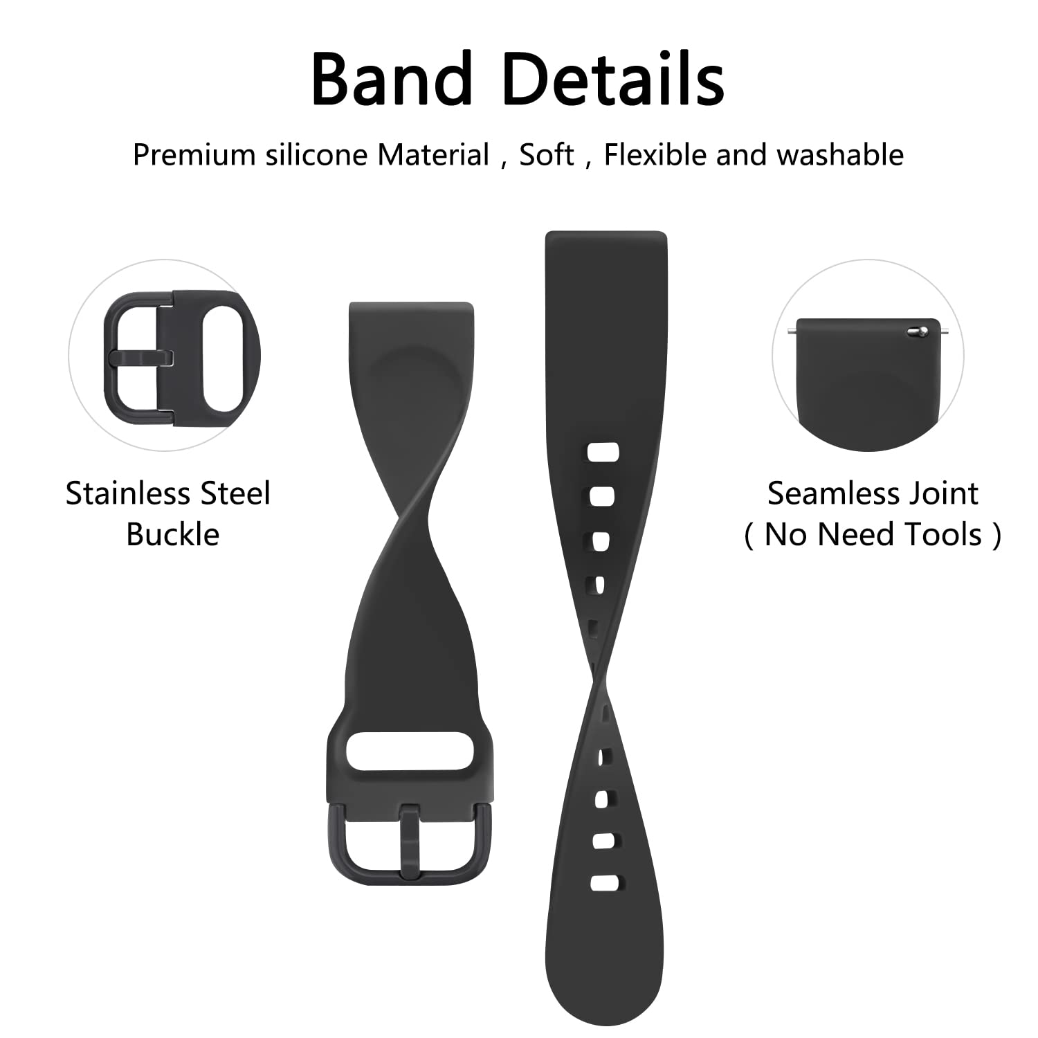 Meliya Quick Release Silicone Watch Bands - 20mm 22mm Soft Replacement Strap for Women & Men - Perfect for Fitness, Swimming & Everyday Wear