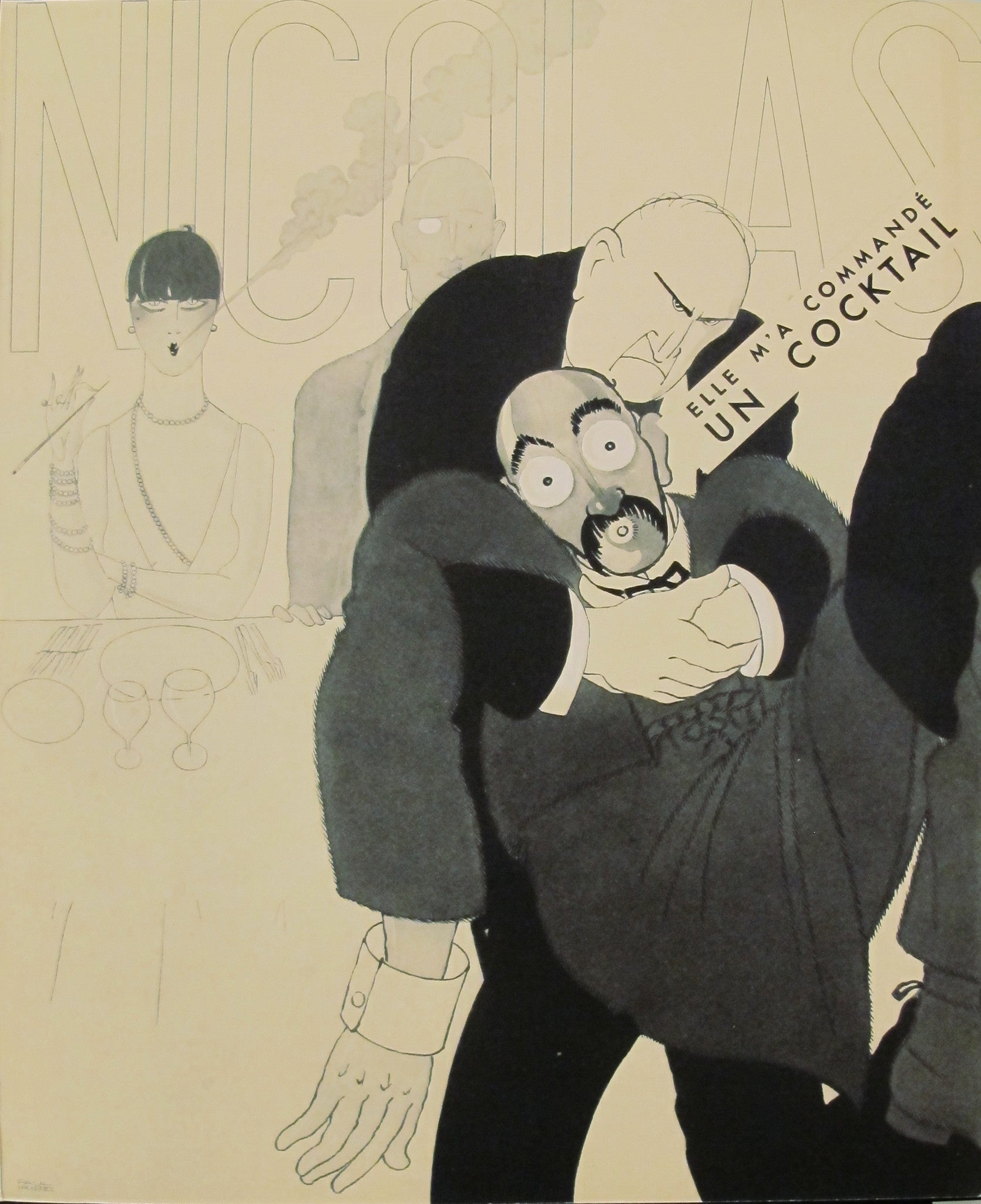 Vintage 1930s French Art Deco Print 