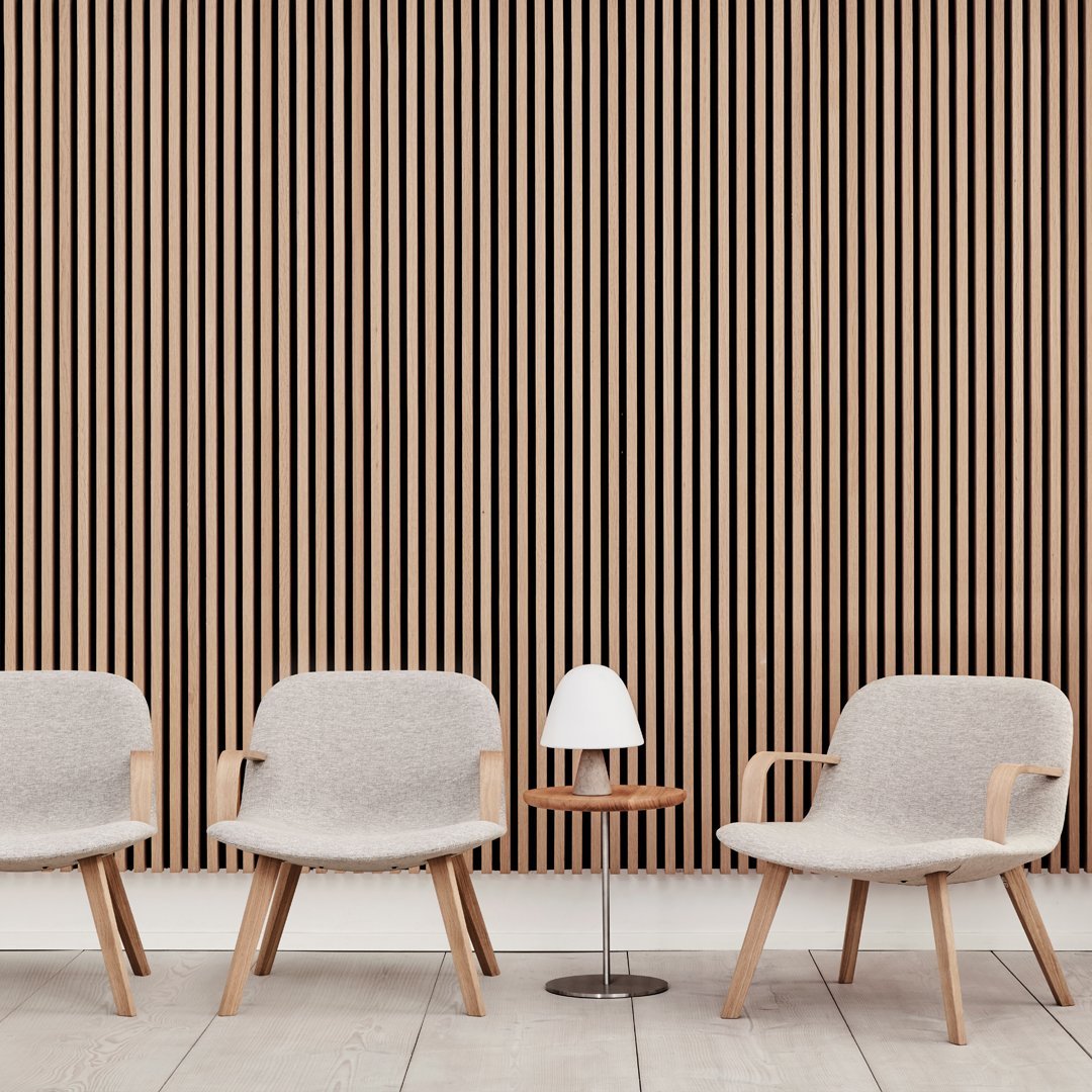 Erik Jørgensen Eyes Lounge Armchair with Wood Base - Modern Scandinavian Design for Living Room, Office & Lounge Areas