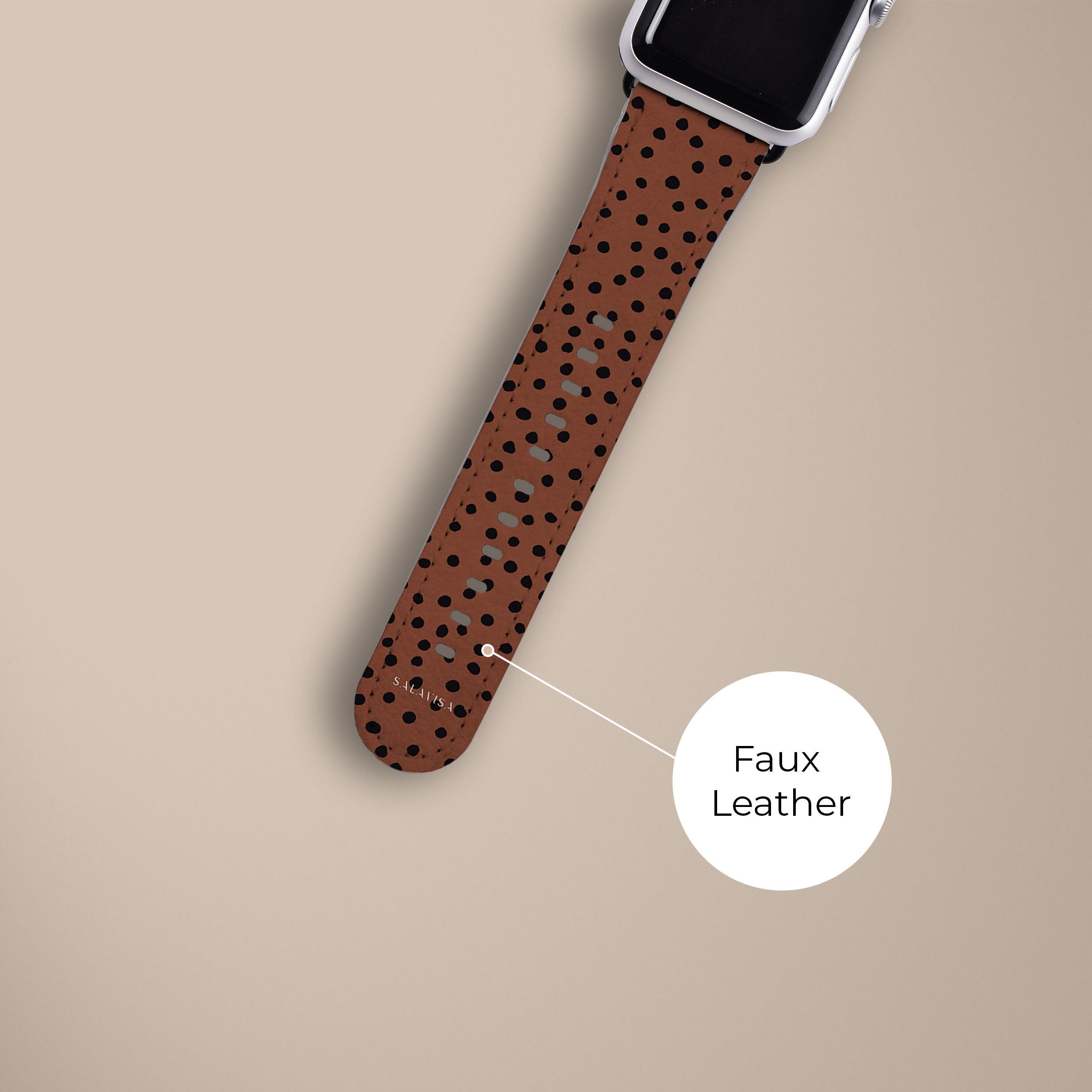 Blood Orange Polka Dot Watch Band - Stylish & Durable Replacement Strap for Apple Watch, Fitbit, Samsung Galaxy - Perfect for Casual, Work & Sports Wear