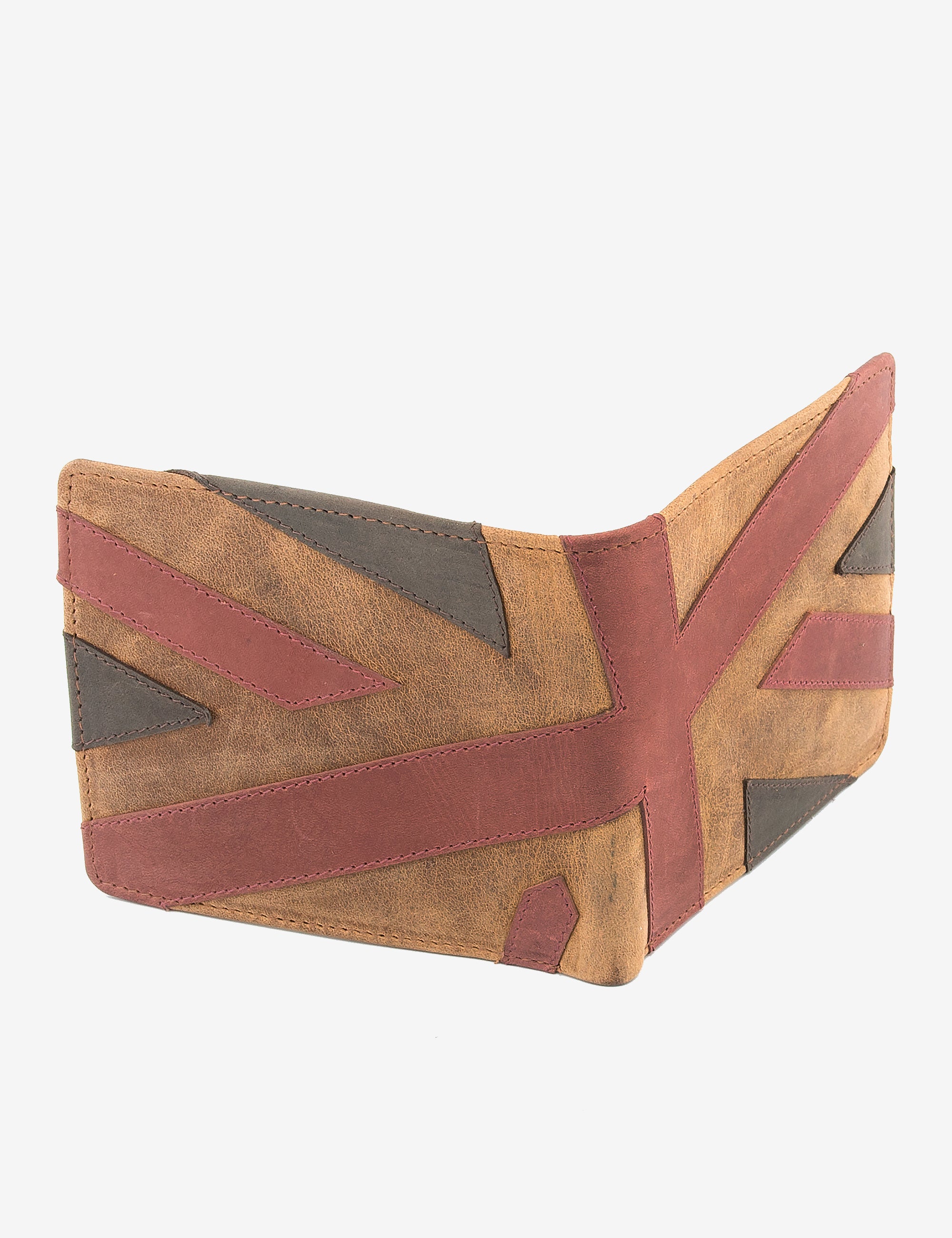 British Union Jack Leather Wallet for Men - Genuine Leather Bifold Wallet with RFID Blocking - Perfect for Travel, Gifts & Everyday Use