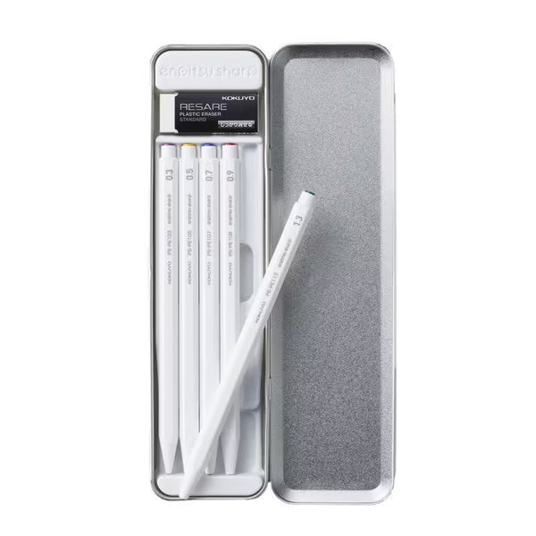 KOKUYO Sharp Mechanical Pencil & Can Case Set - Premium Writing & Storage Solution for Students, Office & Art Supplies | Back to School, Work & Drawing Essentials