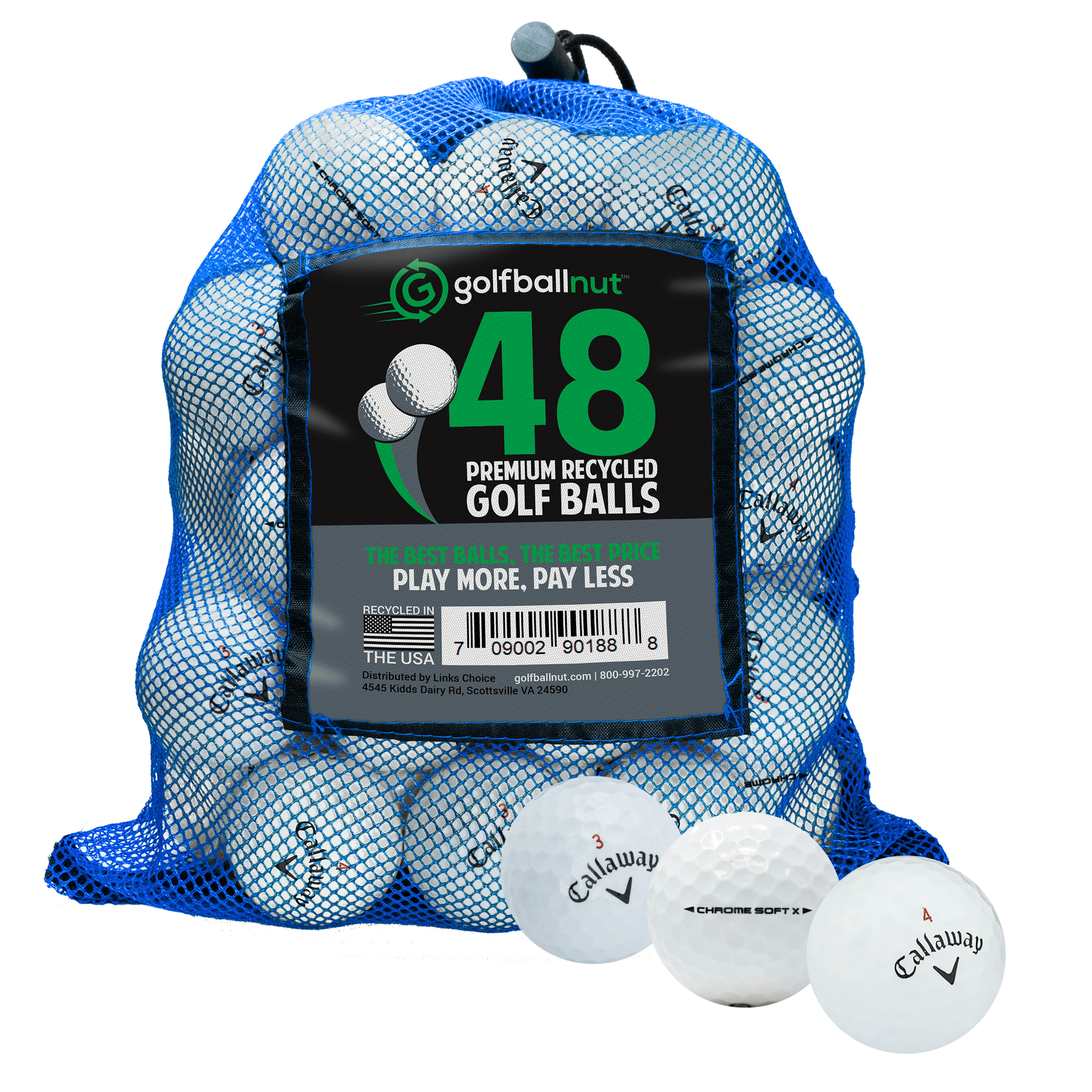 Used Callaway Chrome Soft X Tour Mix Golf Balls - 12/24/36 Pack Bulk Mesh Bags for Practice & Tournament Play | Premium Recycled Golf Balls for Driving Range, Course & Training