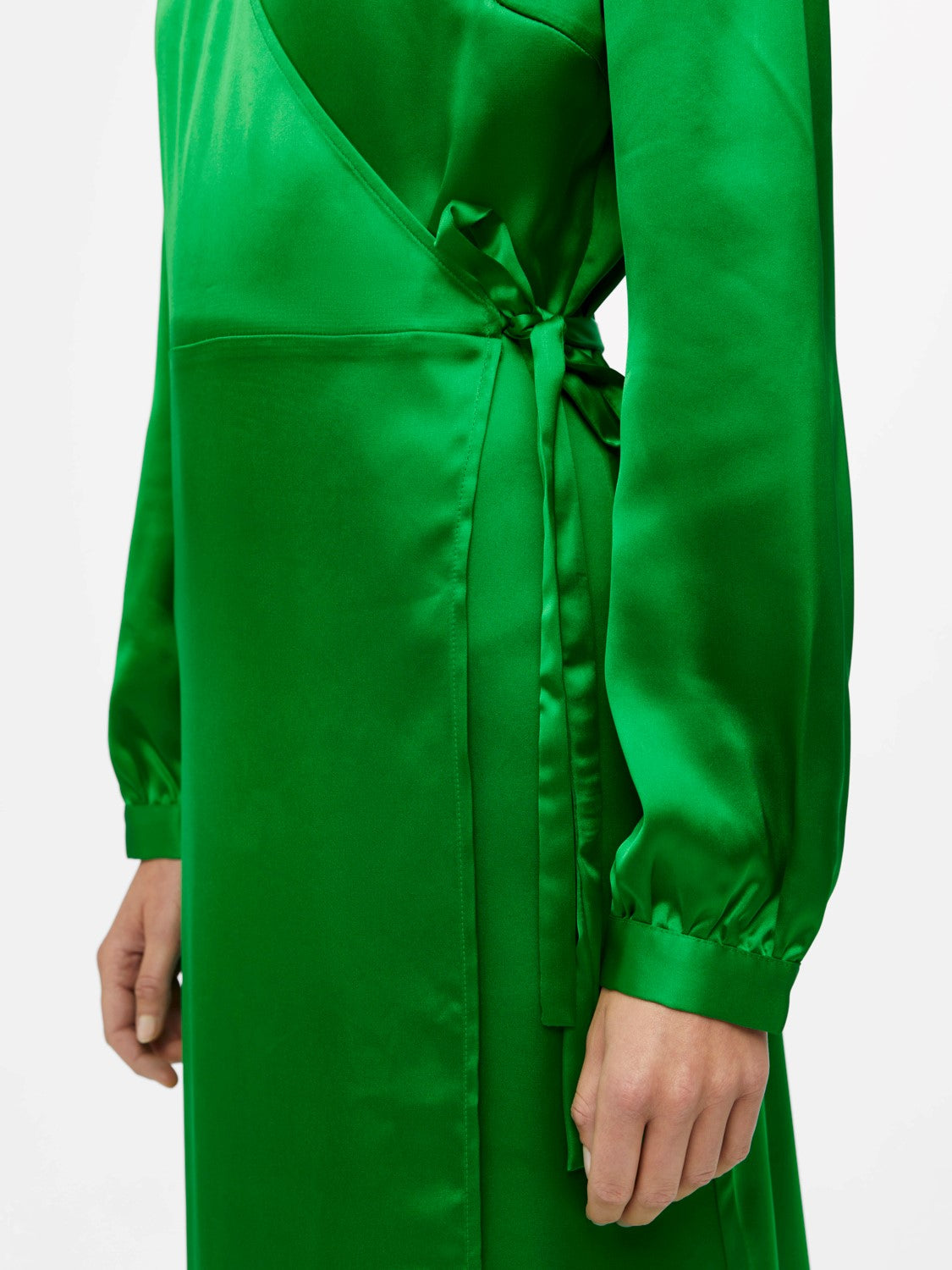 Dottie Wrap Dress in Fern Green - Flattering Women's Midi Dress for Casual Outings & Summer Events