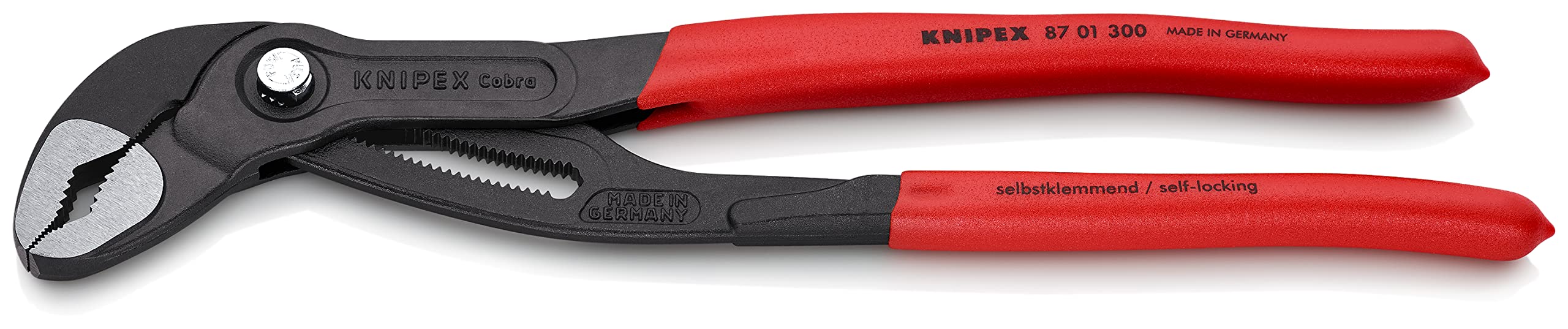 Knipex 87 01 300 Cobra Water Pump Pliers - 10-Inch Adjustable Wrench for Plumbing, Automotive & DIY Projects - Heavy Duty Slip Joint Pliers for Pipe Fittings, Nuts and Bolts