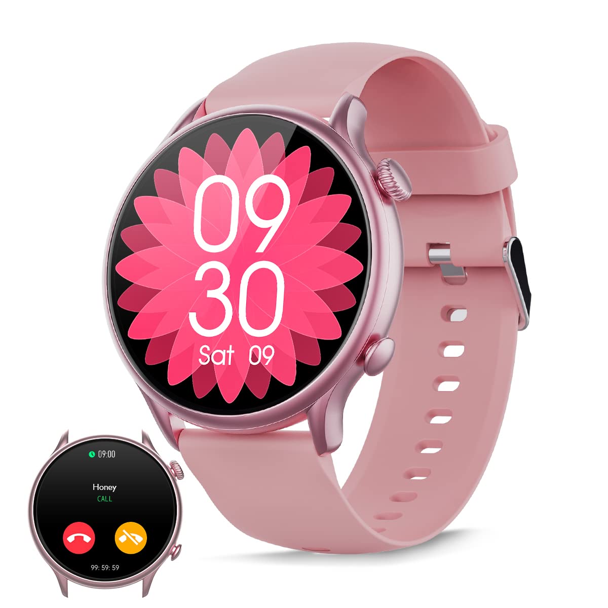 Smart Watches for Women - Bluetooth Call Smartwatch with Answer/Make Call, IP68 Waterproof, Fitness Tracker for Android & iOS, Step Counter, Heart Rate Monitor - Perfect for Workouts, Running & Outdoor Activities