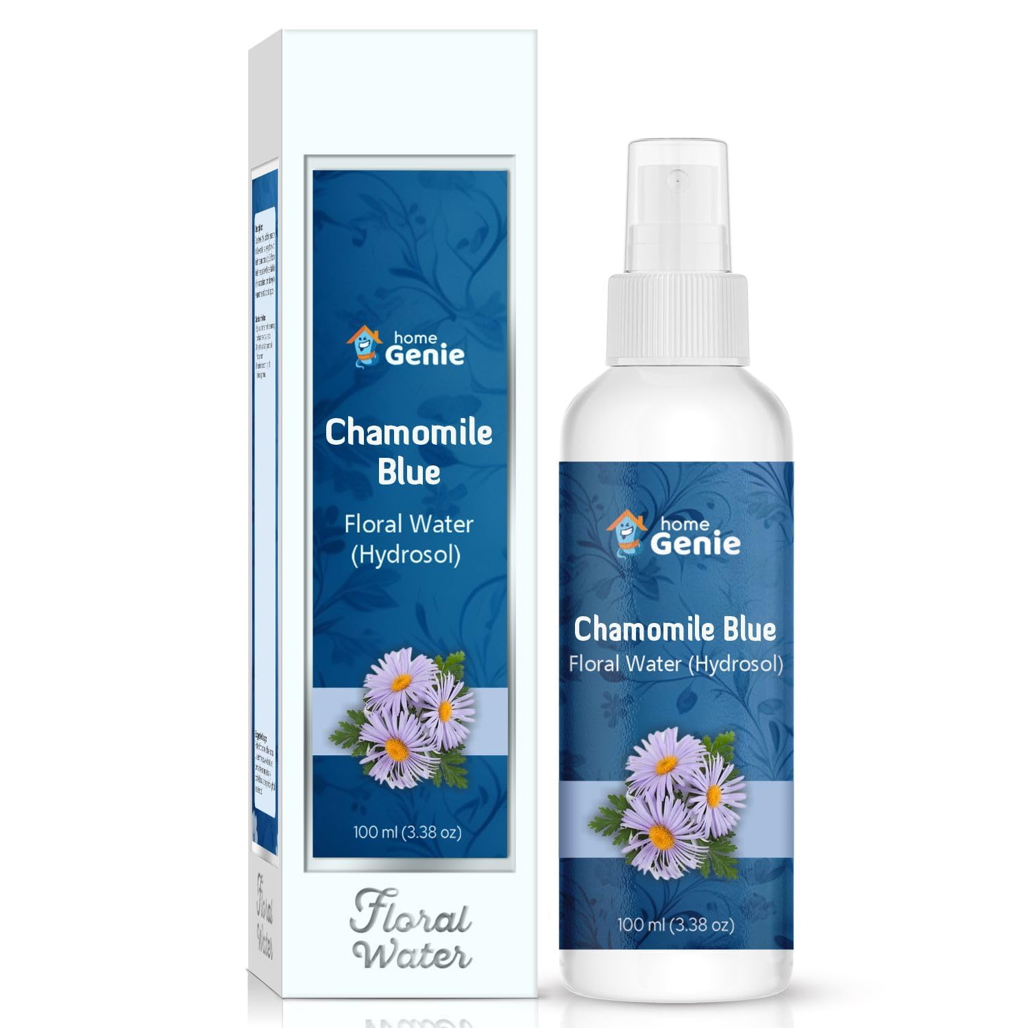 Pure Natural Chamomile Hydrosol - Steam Distilled Matricaria Chamomilla Floral Water, 100ml Facial Mist for Balanced Skin Tone | Hydrating Face Spray, Aromatherapy, Skin Care & Makeup Setting