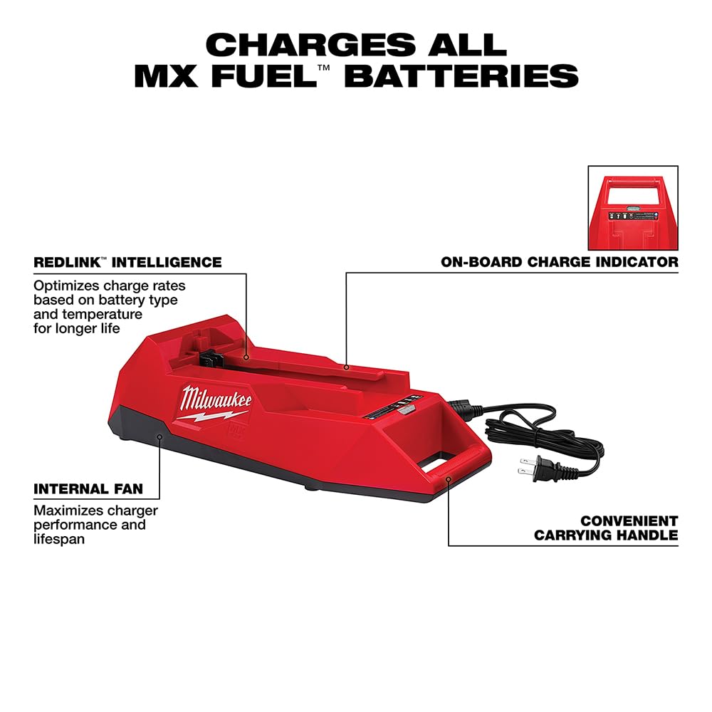 Milwaukee MXFC MX FUEL 18V Lithium-Ion Battery Fast Charger for Power Tools - Perfect for Construction Sites & DIY Projects